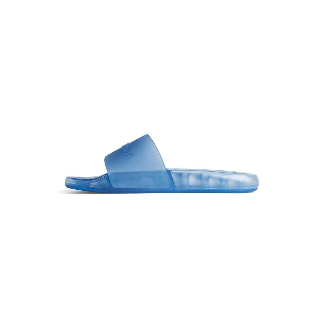 Balenciaga o1s1wg111125 Pool Transparent Slide Sandals in Blue Size US 10 / EU 43 - 3 Thumbnail