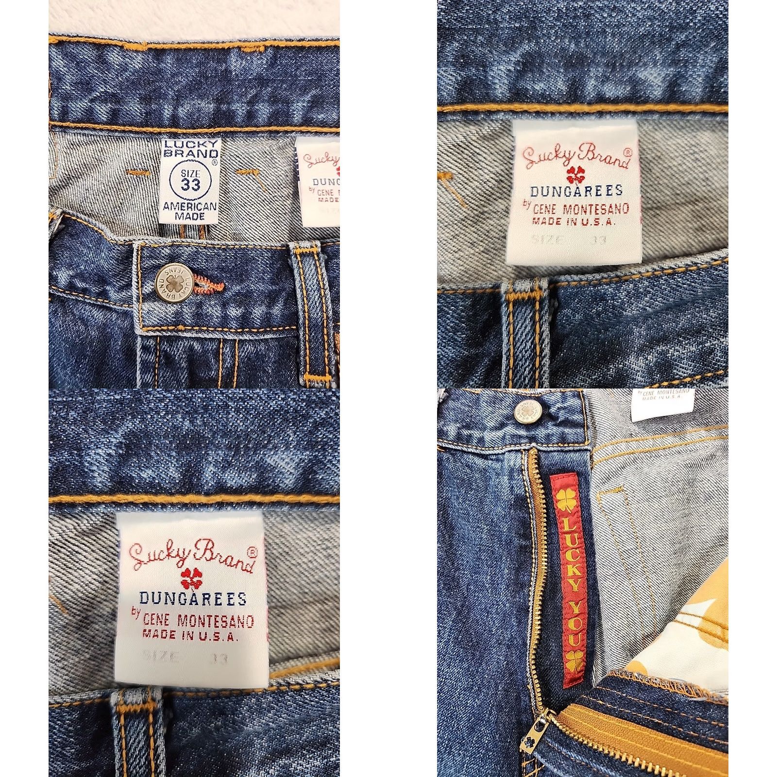 Lucky Brand VINTAGE Lucky Brand Jeans Men 33 Relaxed Straight Blue Denim 5-Pocket USA Y2K Logo Size US 33 - 10 Thumbnail