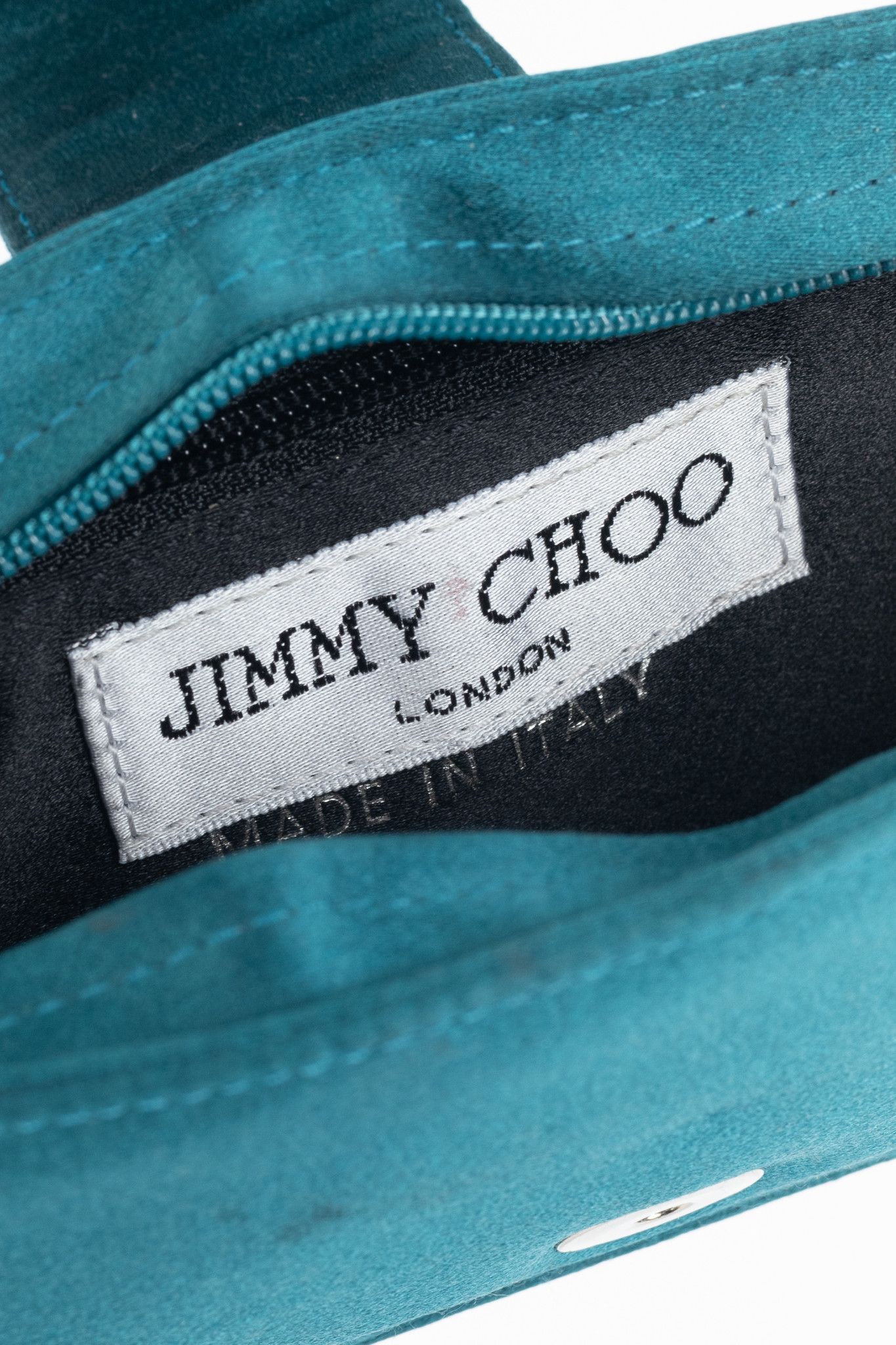 Jimmy Choo Jimmy Choo Teal Satin Crystal-Buckle Baguette Size ONE SIZE - 11 Thumbnail