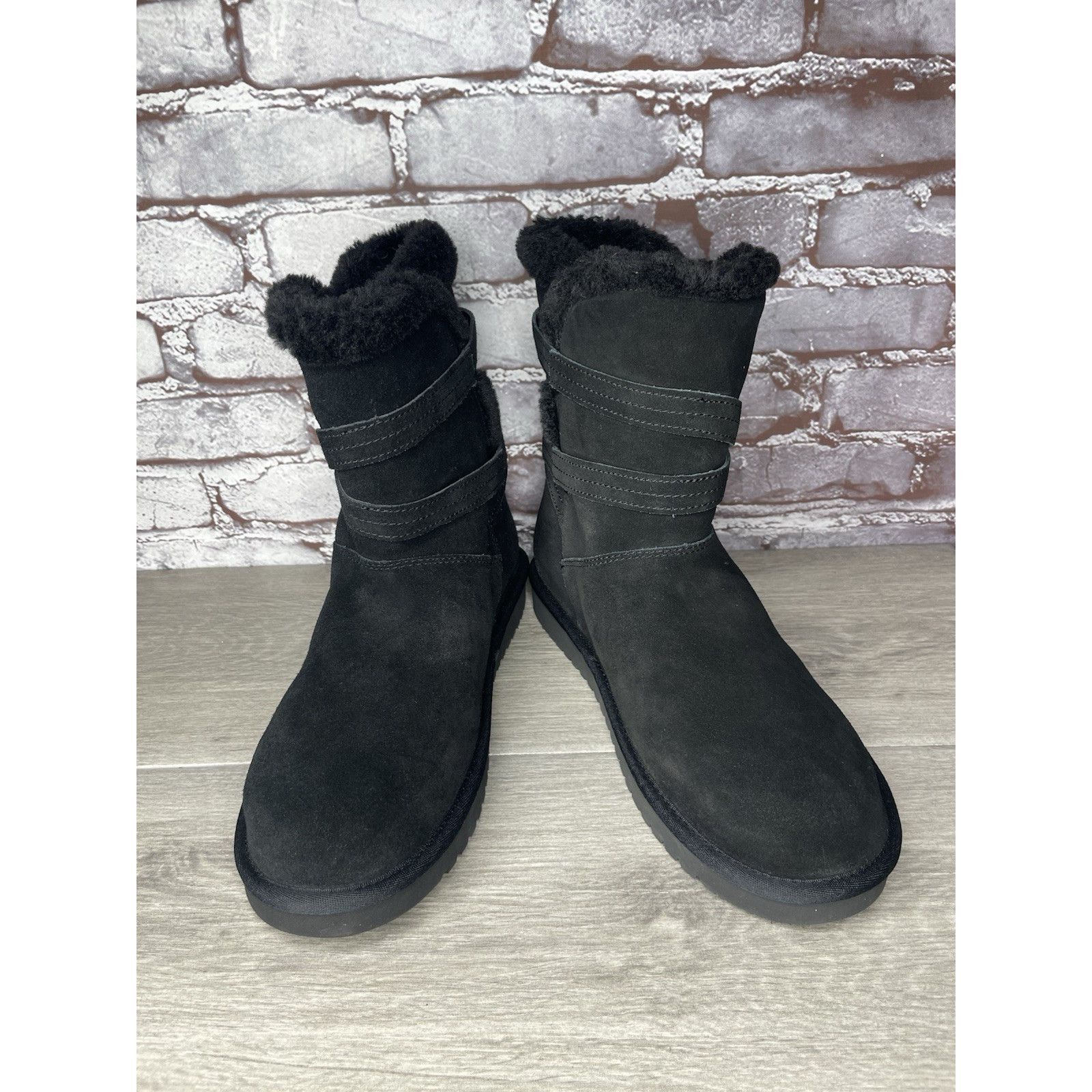 Ugg Koolaburra UGG Delene Black Suede Boots Buckle Boots Women’s Size US 10 / IT 40 - 3 Thumbnail