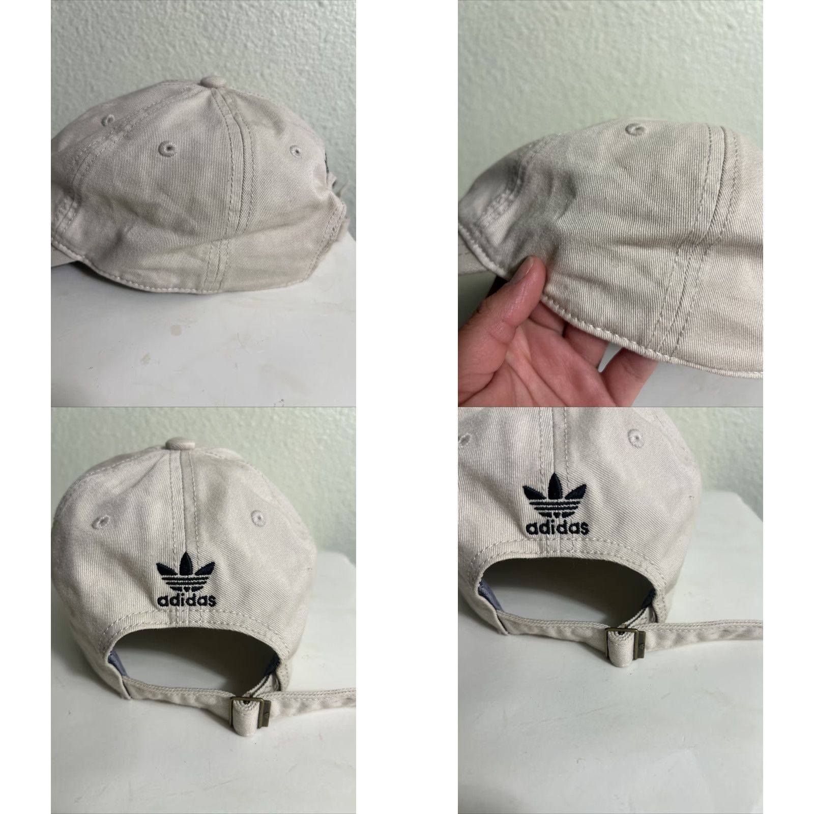 Adidas Adidas Dad Hat Adjustable Strap Black Beige Trefoil Hat Baseball Cap Men One Size Size ONE SIZE - 8 Thumbnail