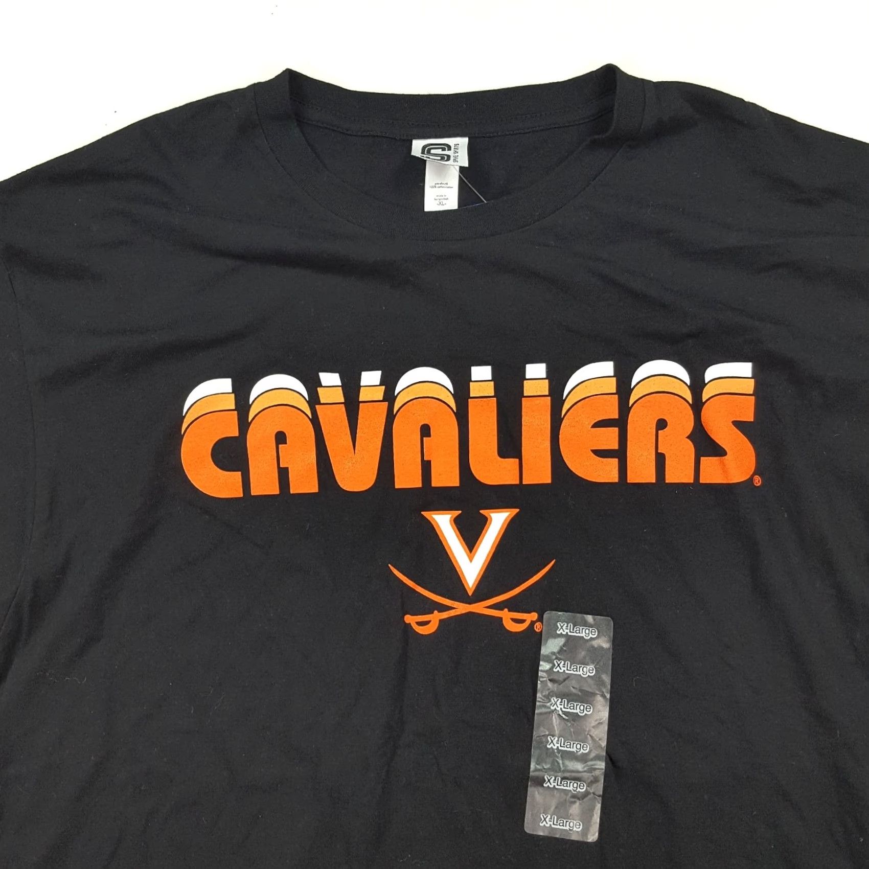NCAA VINTAGE Virginia Cavaliers Men's XL T-Shirt University School NCAA Retro 90s Y2K Football College Shirt Mens Black Cotton Spike Sports Graphic Print Size US XL / EU 56 / 4 - 2 Thumbnail