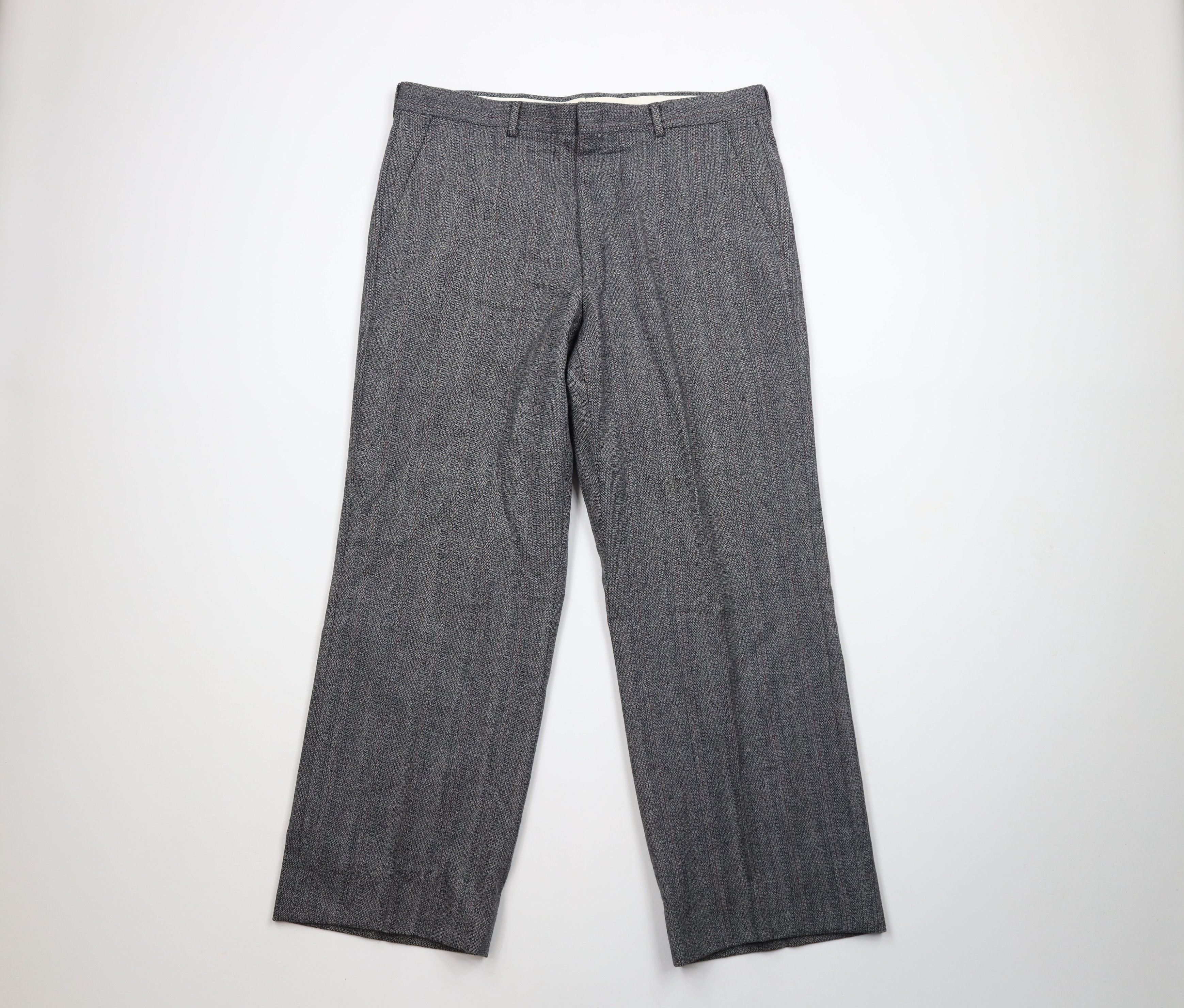 Vintage Vintage 70s Streetwear Tweed Wide Leg Bell Bottoms Pants USA Size US 36 / EU 52 - 1 Thumbnail