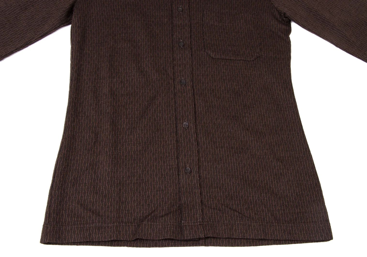 Dries Van Noten Wool Acrylic Cable Pattern Shirt in Brown, Size 48 Size US M / EU 48-50 / 2 - 9 Thumbnail