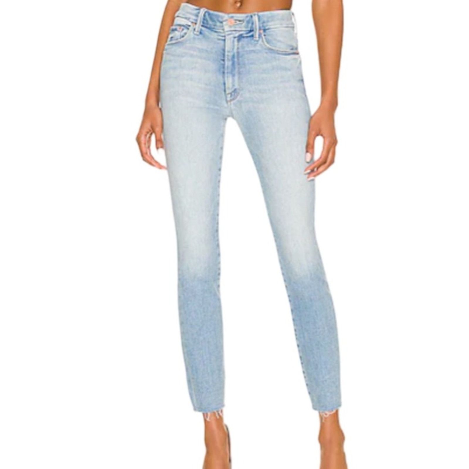MOTHER MOTHER High Waisted Looker Ankle Fray - Au Revoir 30 Size 30" / US 8 / IT 44 - 1 Thumbnail
