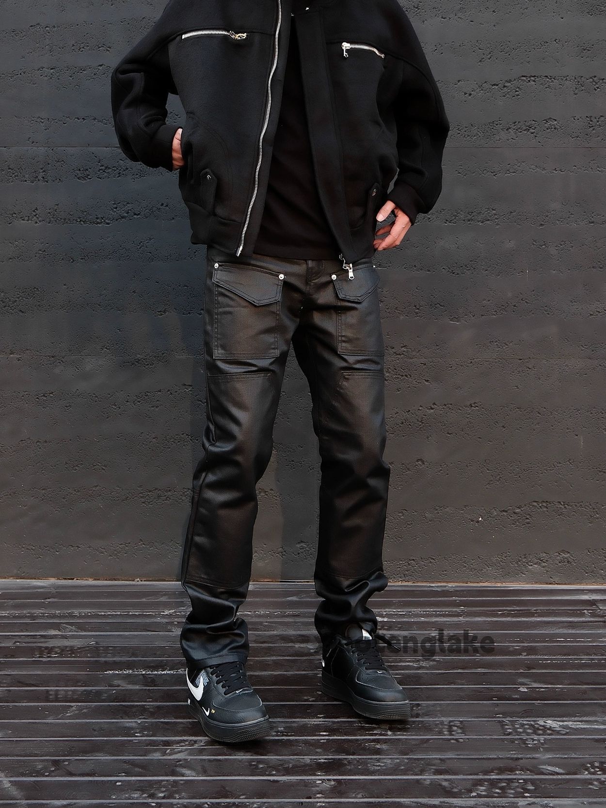 Jean xz wax coated punk grunge hiphop cleanfit cargo jeans Size US 32 / EU 48 - 1 Thumbnail