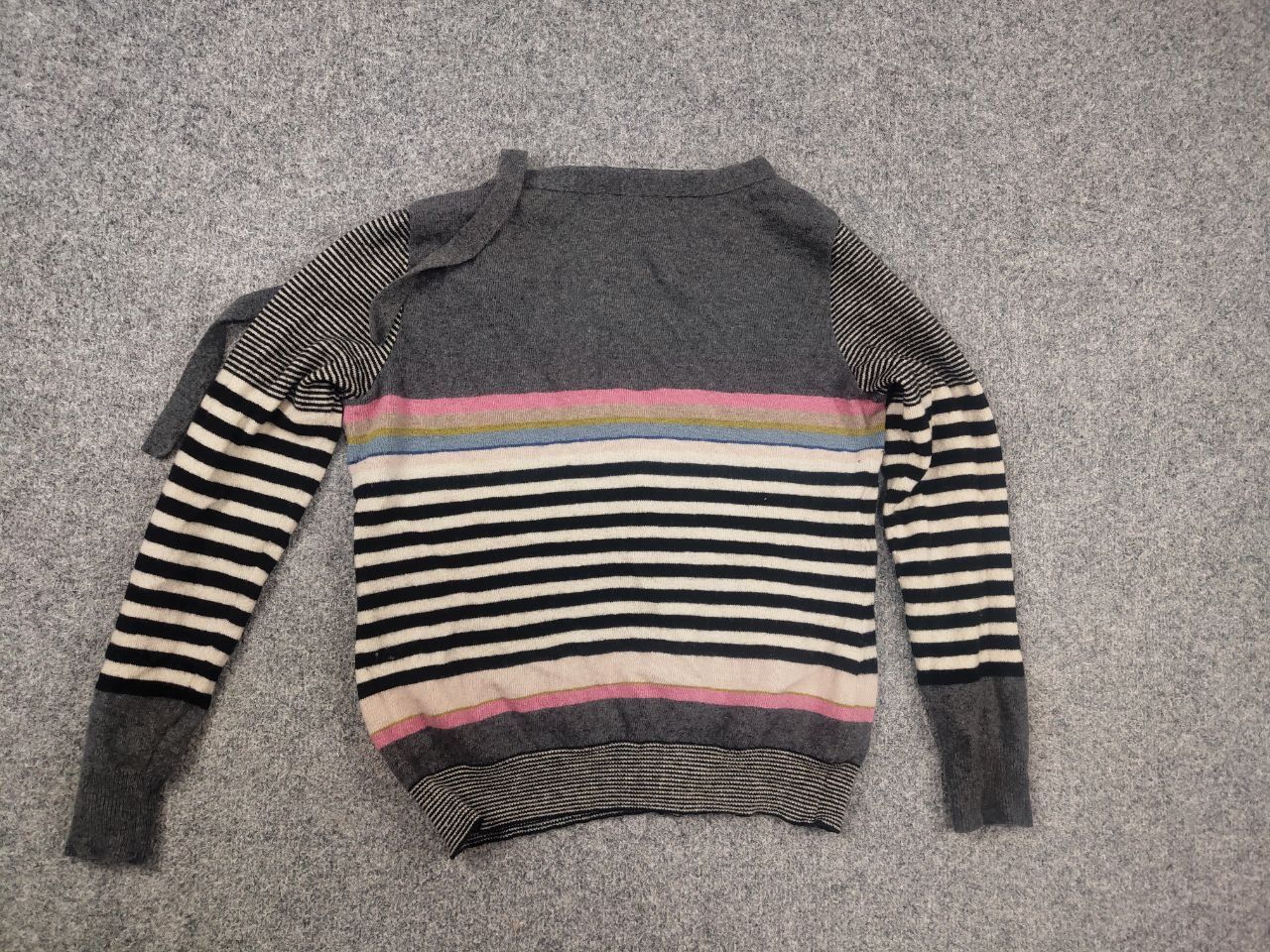 Moschino Moschino cheap & chic Wool Blend Button Striped Cardigan Size L / US 10 / IT 46 - 11 Thumbnail