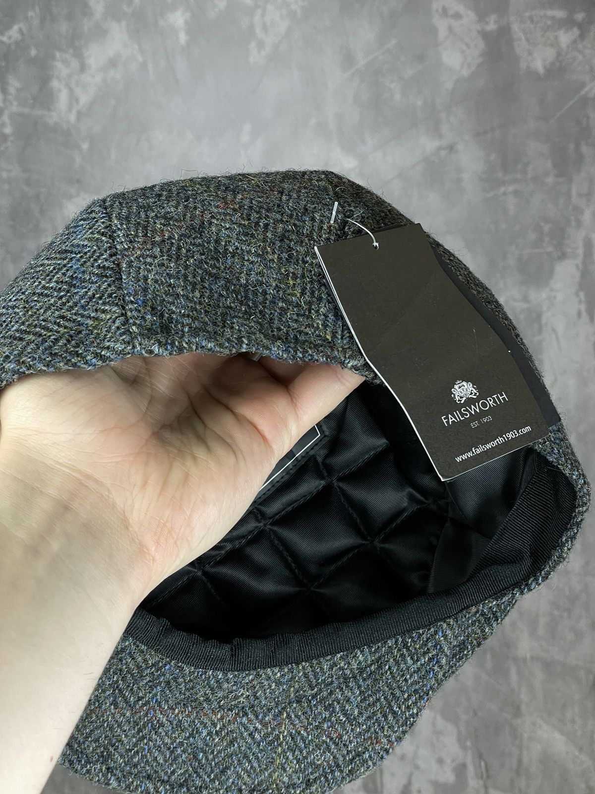 Harris Tweed × Vintage Harris Tweed Vintage Cap Hat 90s Wool Handmade New Size ONE SIZE - 4 Thumbnail