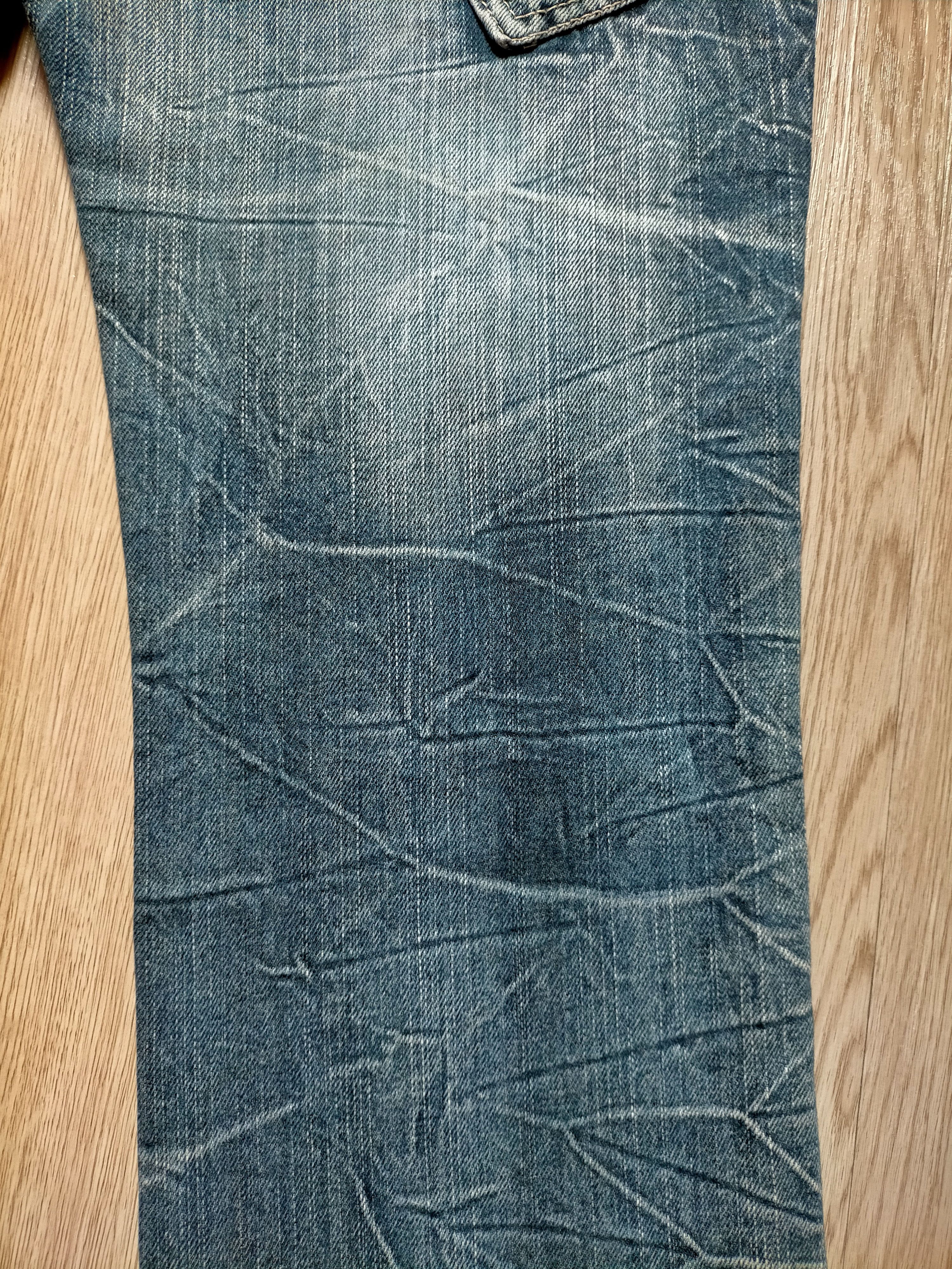 If Six Was Nine × Japanese Brand Blow By Blue Double Waist Wash Punk Skulls Jeans Pants Size US 30 / EU 46 - 14 Thumbnail