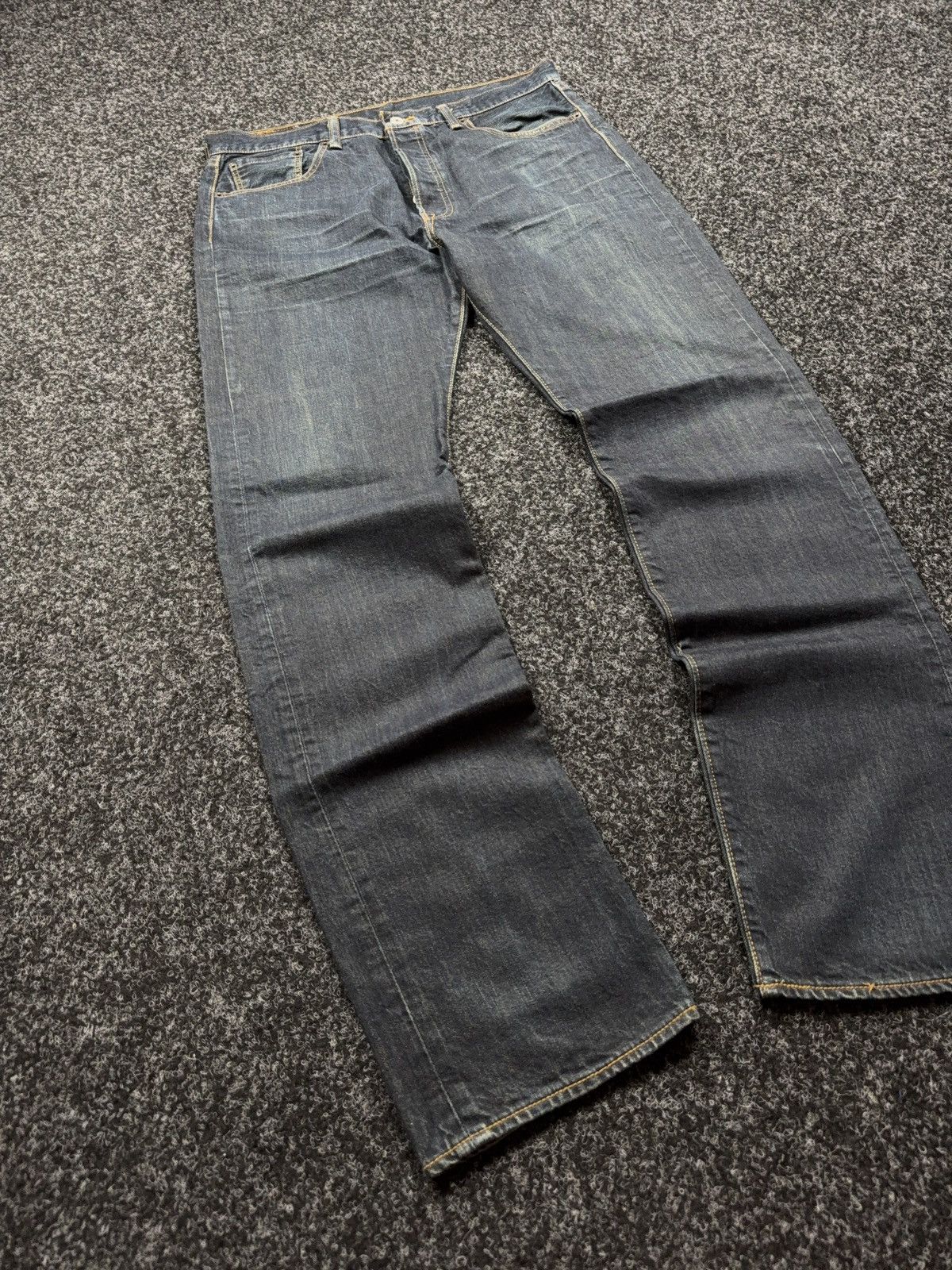Levi's Levi’s 501 Original Straight Faded Denim Punk Retro Jeans Size US 34 / EU 50 - 2 Thumbnail