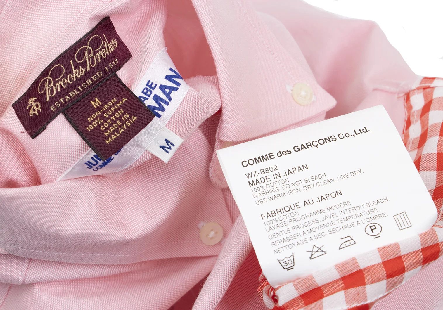 Junya Watanabe Checkered Button Down Shirt in Pink and Others, M Size US M / EU 48-50 / 2 - 15 Thumbnail