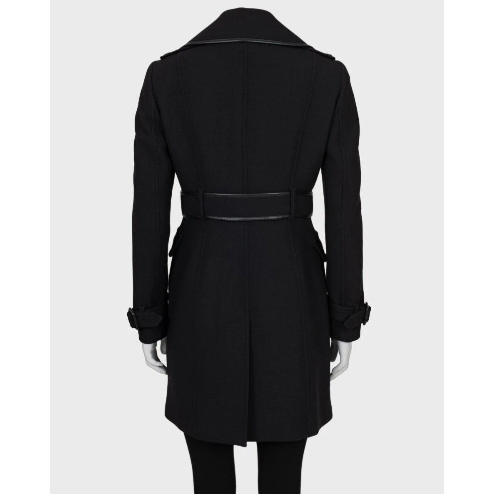 Burberry Burberry Black Double-Breasted Wool Blend Coat - UK8/S Size S / US 4 / IT 40 - 3 Thumbnail