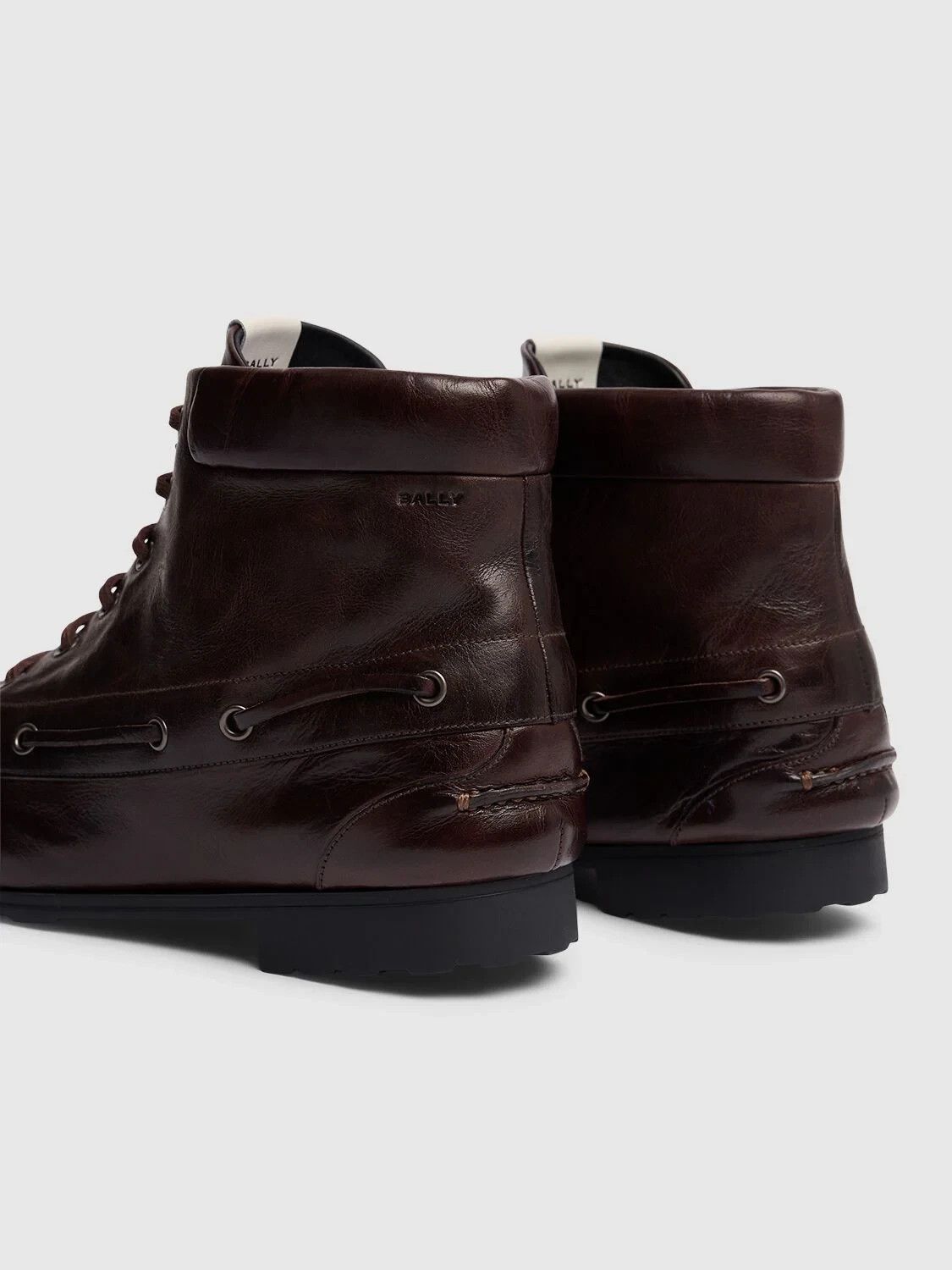 Bally BALLY Paphos Dark Brown Leather Ankle Boots New Size US 7 / IT 37 - 4 Thumbnail