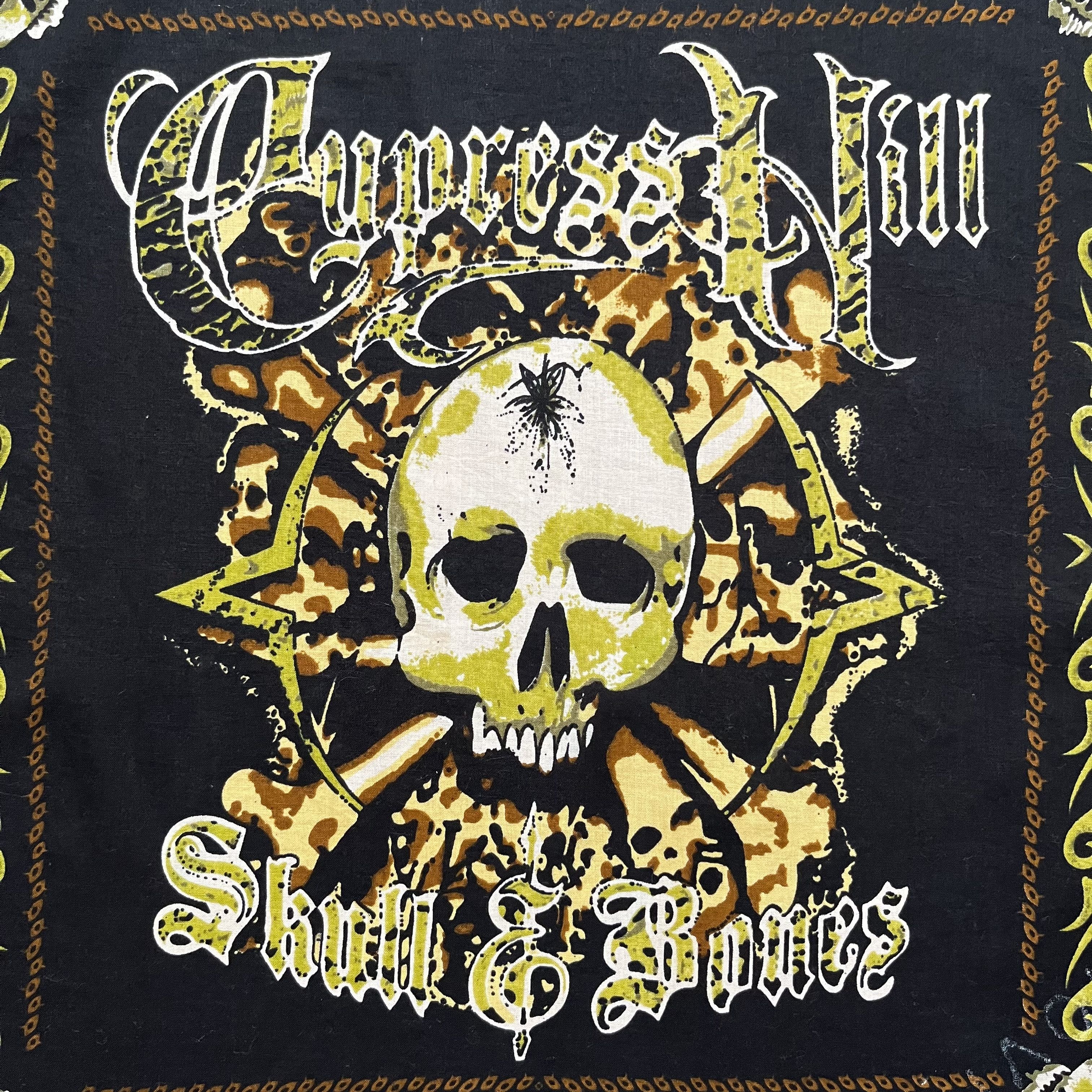 Vintage Cypress Hill Skull and Cross Bones Handkerchief Size ONE SIZE - 2 Thumbnail