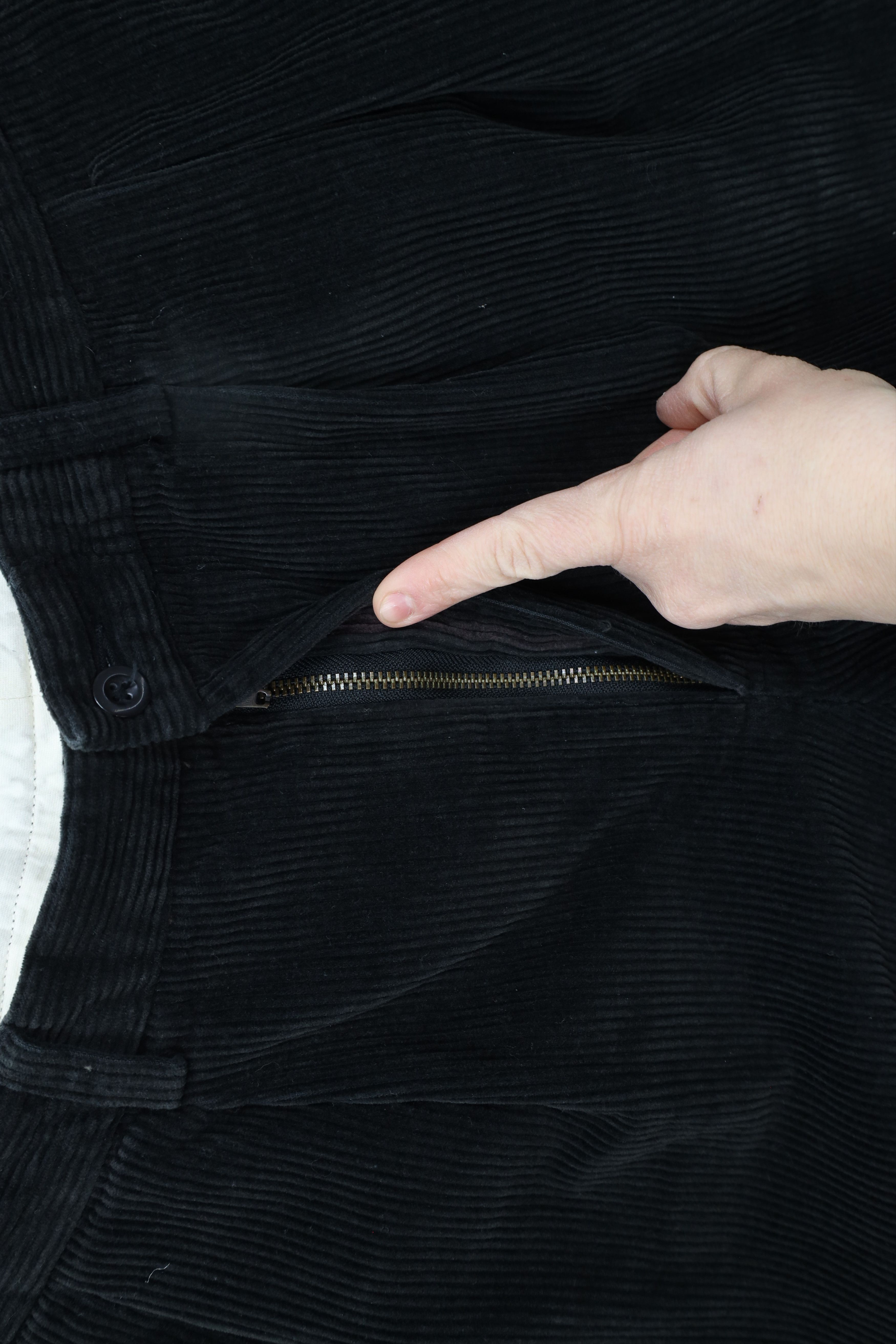Brooks Brothers × Vintage Vintage 90s Brooks Brothers Wide Leg Corduroy Pants Black Size US 38 / EU 54 - 5 Thumbnail