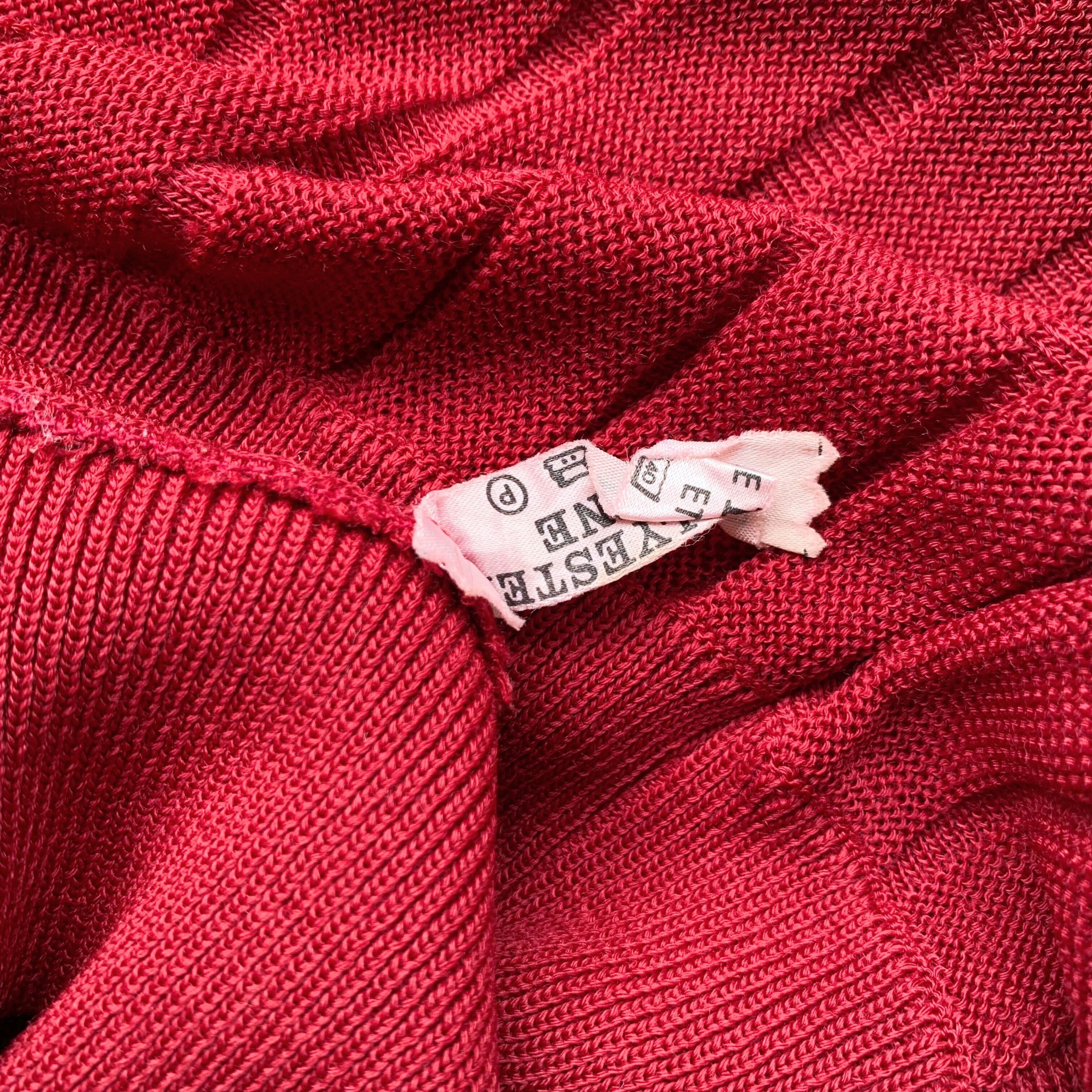 Lacoste Maroon 1980s Lacoste Mini Logo Stripes Knit Vest Size US M / EU 48-50 / 2 - 5 Thumbnail