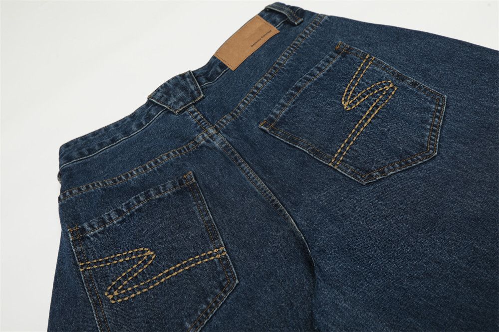 Jean American retro men's versatile washed casual scimitar jeans Size US 32 / EU 48 - 5 Thumbnail