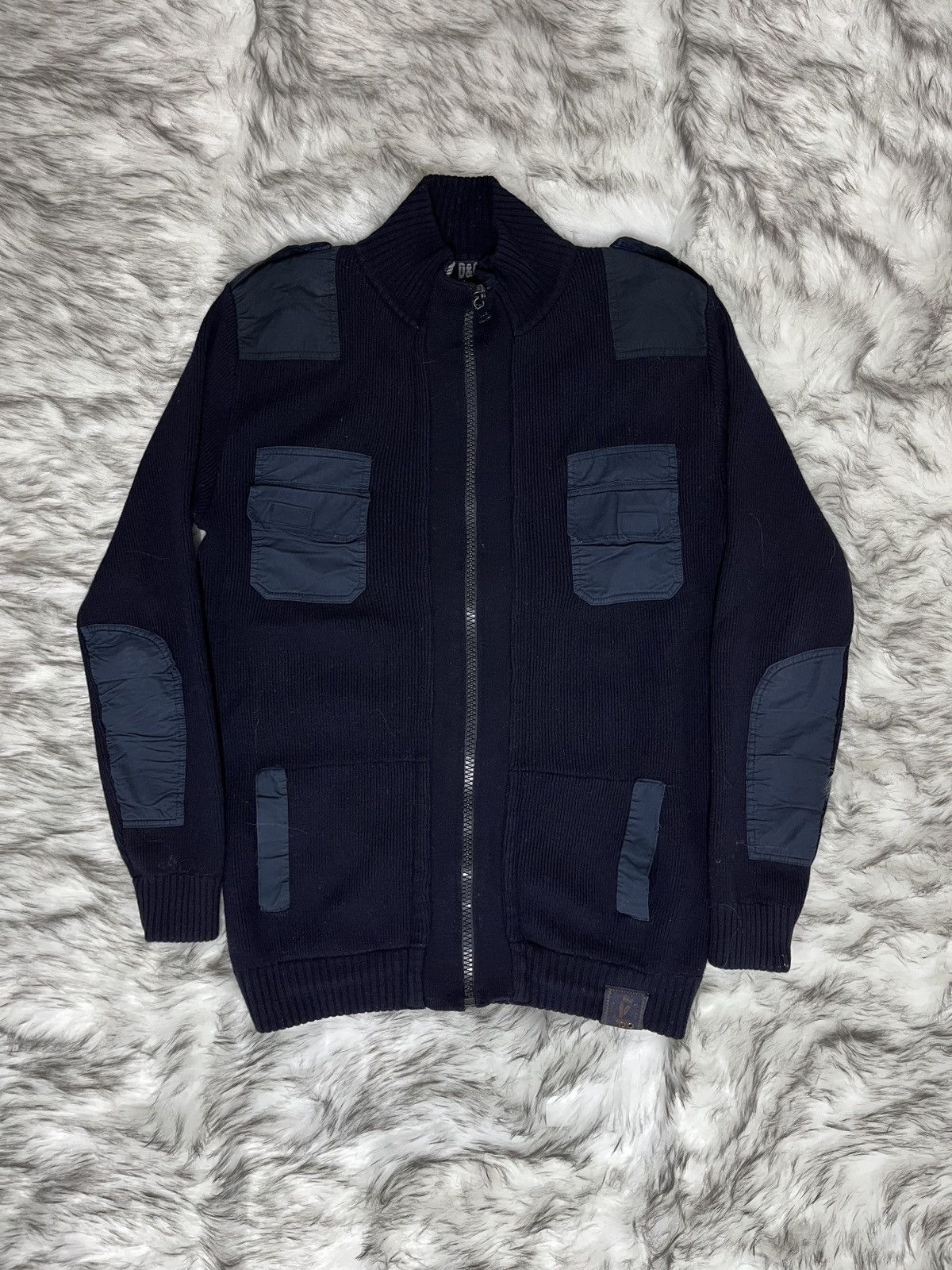 D&G Military Pocket Knit Zip Up