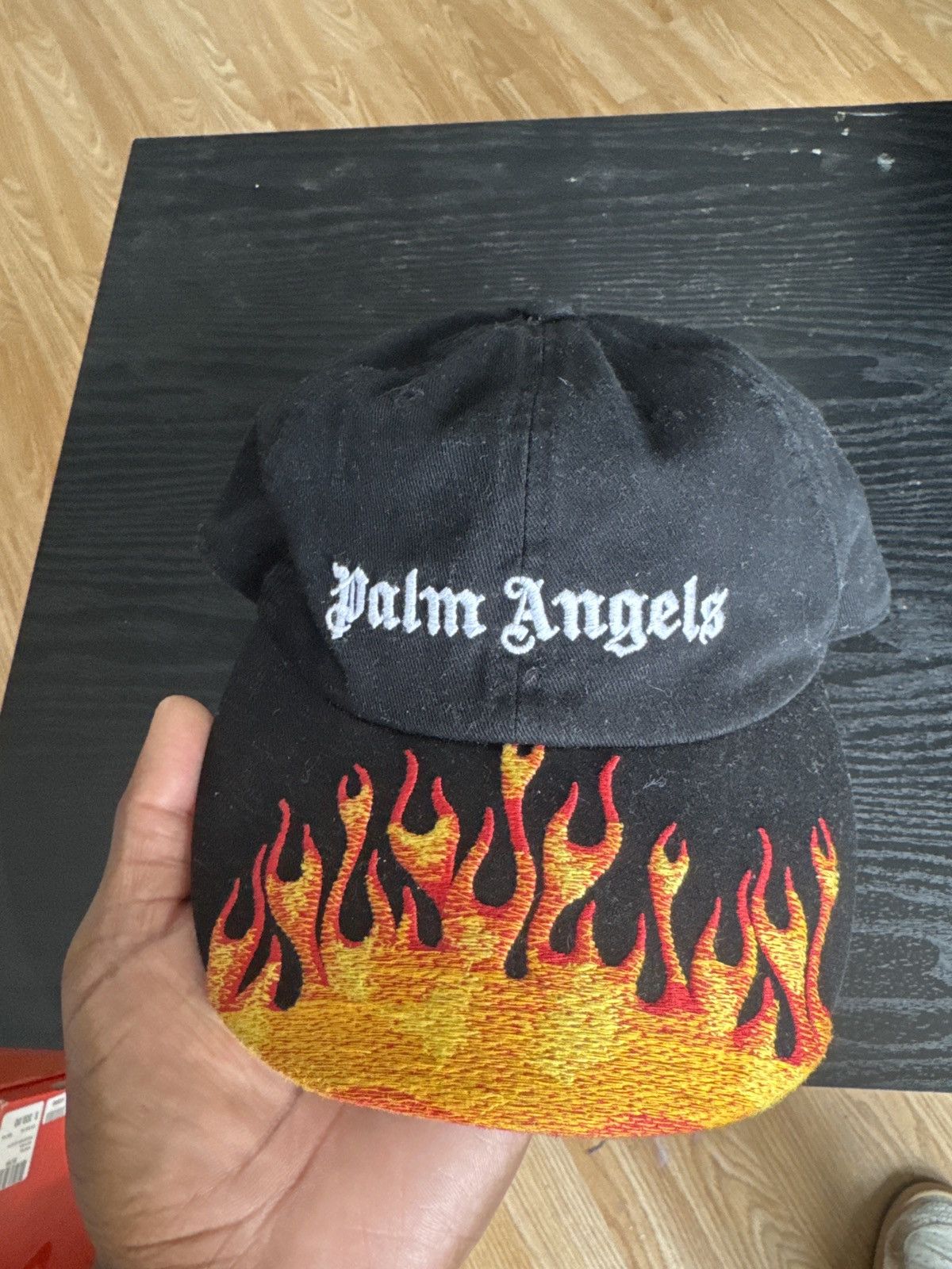 Palm angels jacquard flames logo cap