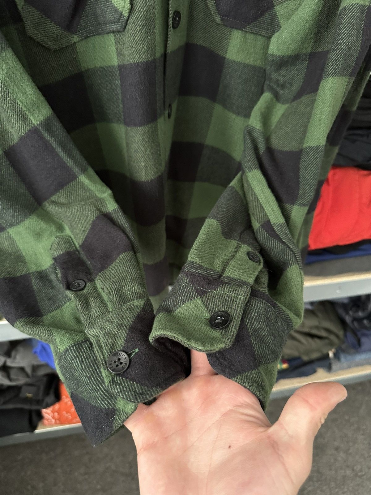 Dickies Vintage Dickies Flannel Shirt Green Checkered Button Up Y2K Size US XL / EU 56 / 4 - 12 Thumbnail