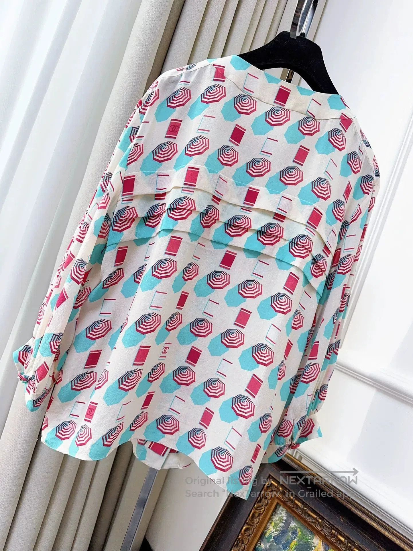 Chanel Chanel 19s Beach Series Silk Shirt. Size US M / EU 48-50 / 2 - 2 Thumbnail