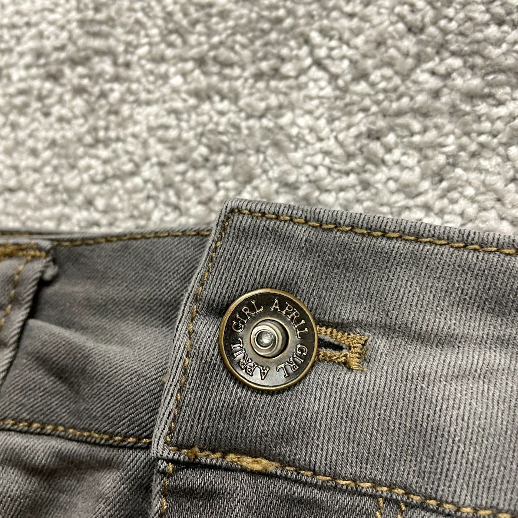 Vintage April Girl Jeans Skinny Denim Gray 7 Juniors Slim Mid Rise 30x29 Women Size 28" / US 6 / IT 42 - 6 Thumbnail