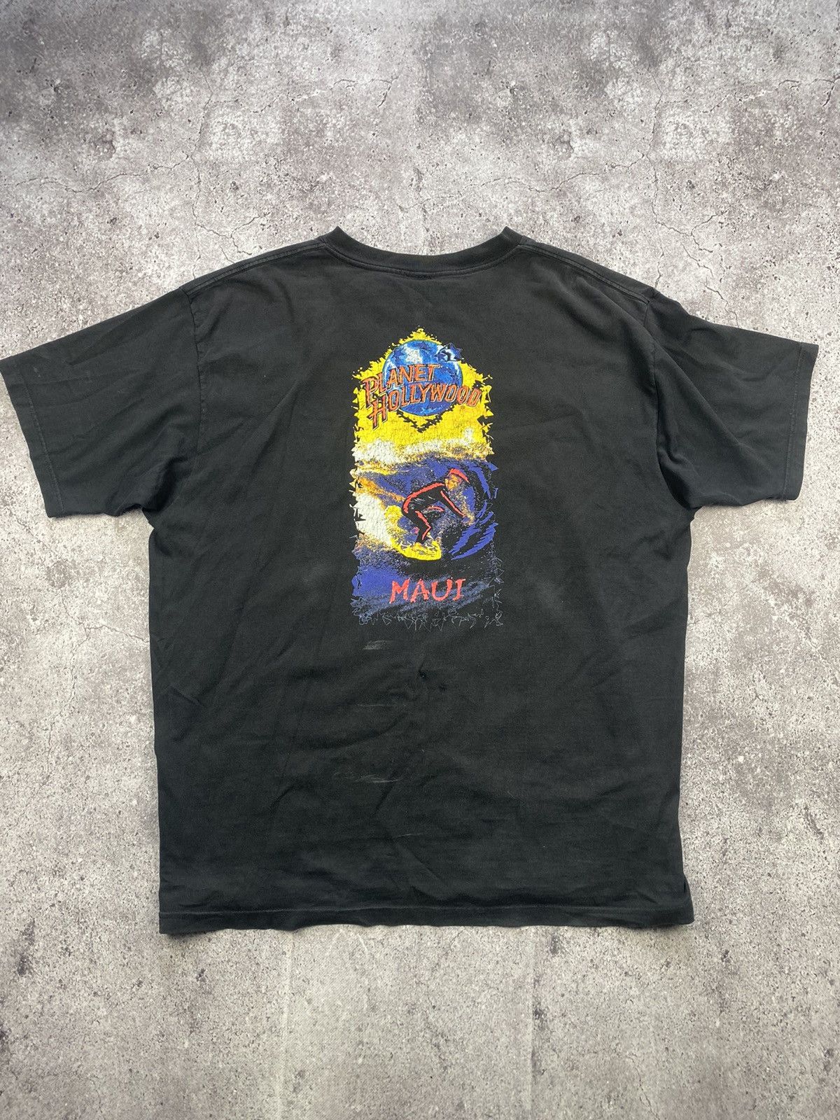 Planet Hollywood × Vintage Vintage 1990’s Planet Hollywood Hawaii Maui Whale Faded Size US XL / EU 56 / 4 - 4 Thumbnail