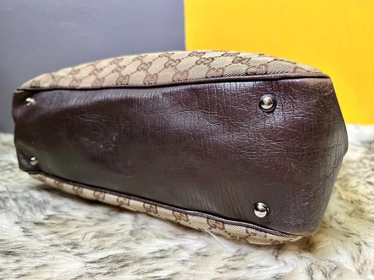 Gucci Authentic Gucci Monogram GG Bamboo Tote Bag Size ONE SIZE - 9 Thumbnail