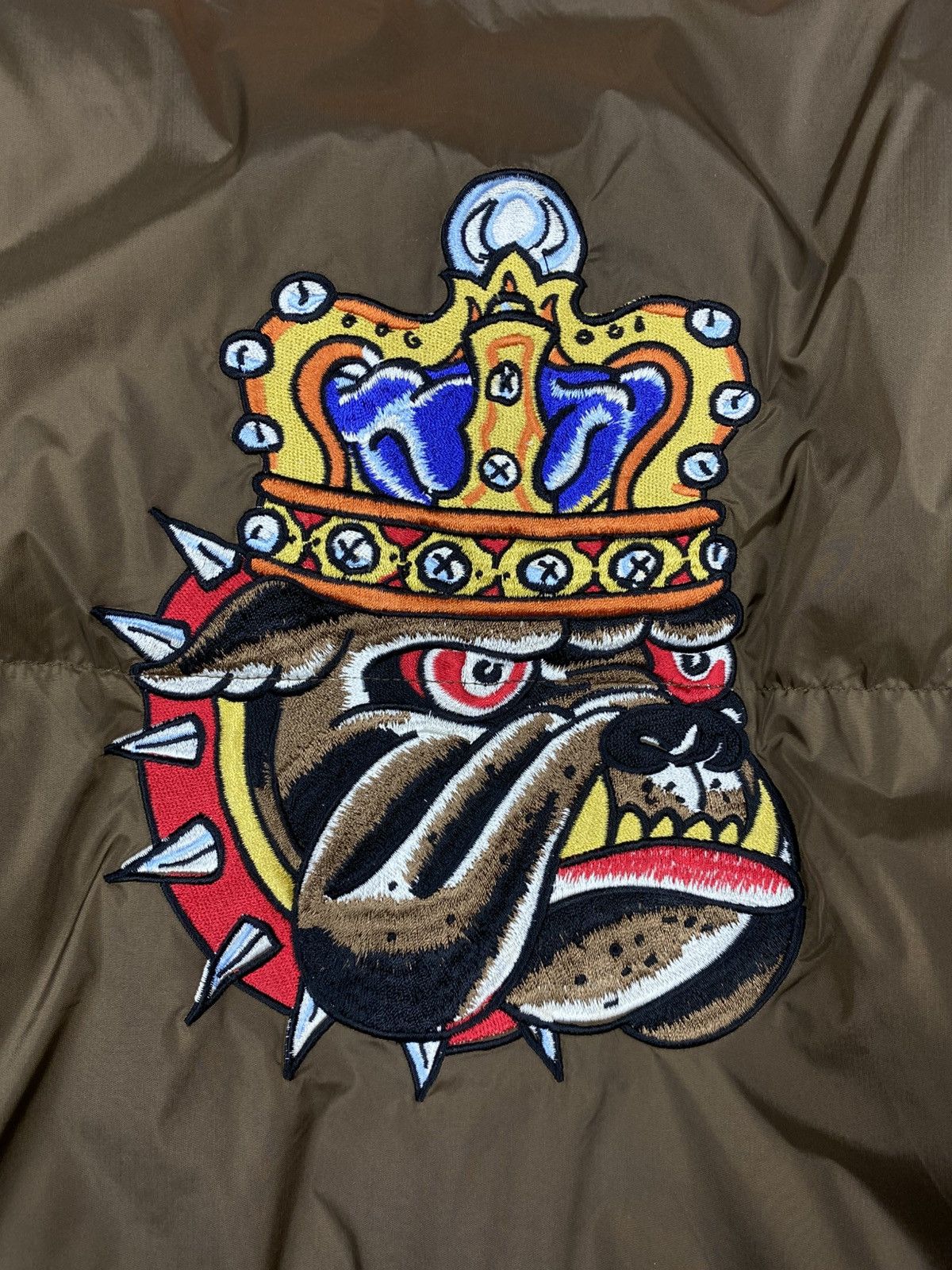 Ed Hardy Ed Hardy by Christian Audigier Y2K Boys Puffer Jacket Brown Size US XXS / EU 40 - 5 Thumbnail