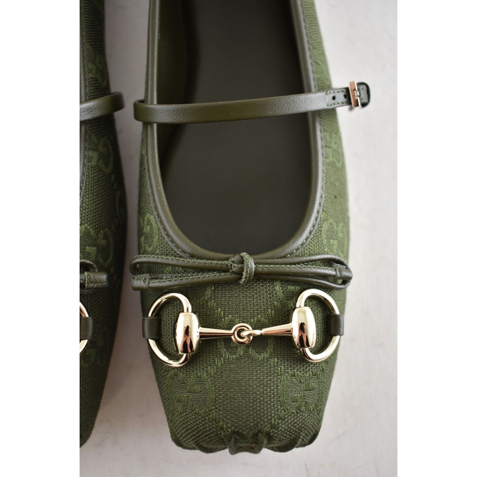 Gucci Gucci Green Horsebit Maryjane Ballerina Ballet Flat 37 Size US 7 / IT 37 - 10 Thumbnail