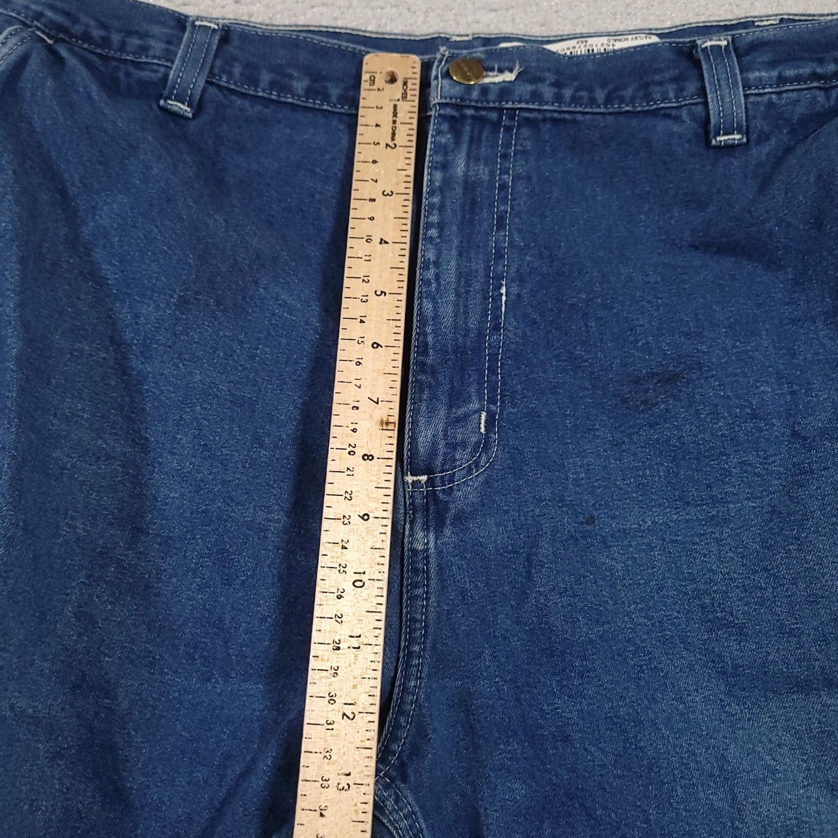 Carhartt Carhartt Jeans Dungaree Fit Blue Mens 42x32 Workwear Grunge Heavy Duty Denim Straight Pocketed Jeans Mens Size US 42 / EU 58 - 6 Thumbnail