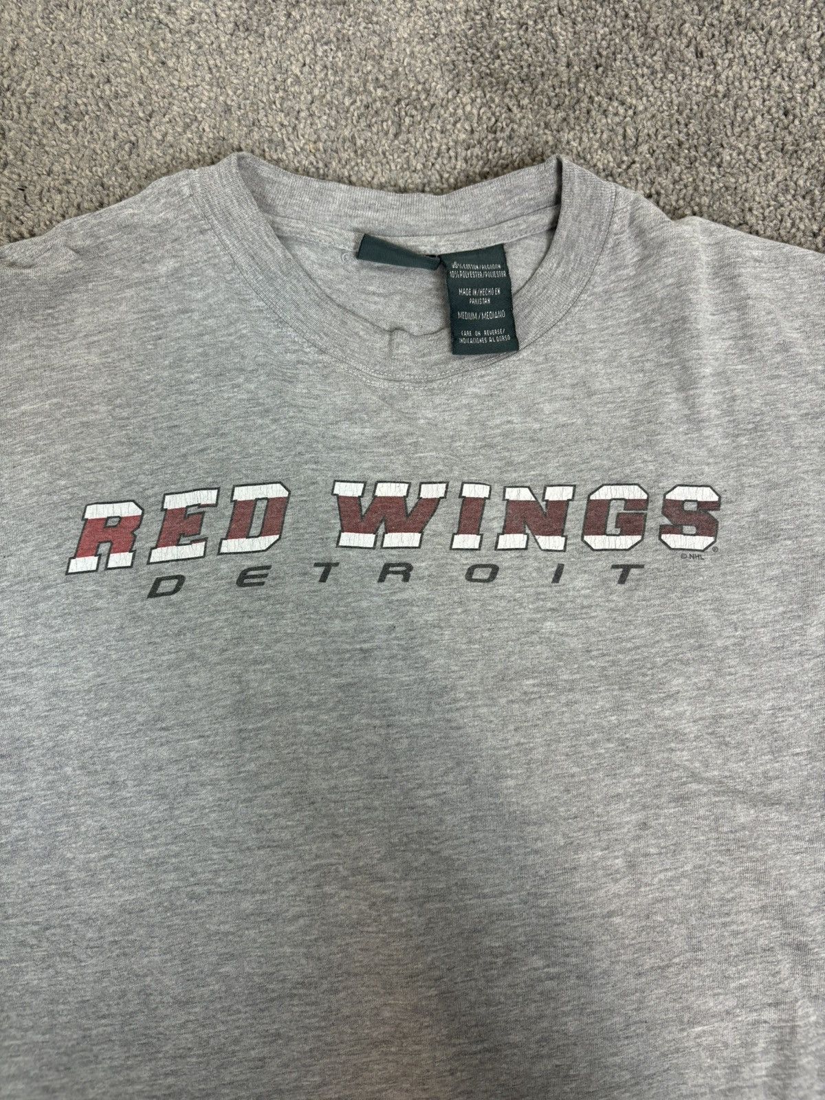 Pro Edge Vintage gray detroit red wings long sleeve tshirt Size US M / EU 48-50 / 2 - 4 Thumbnail