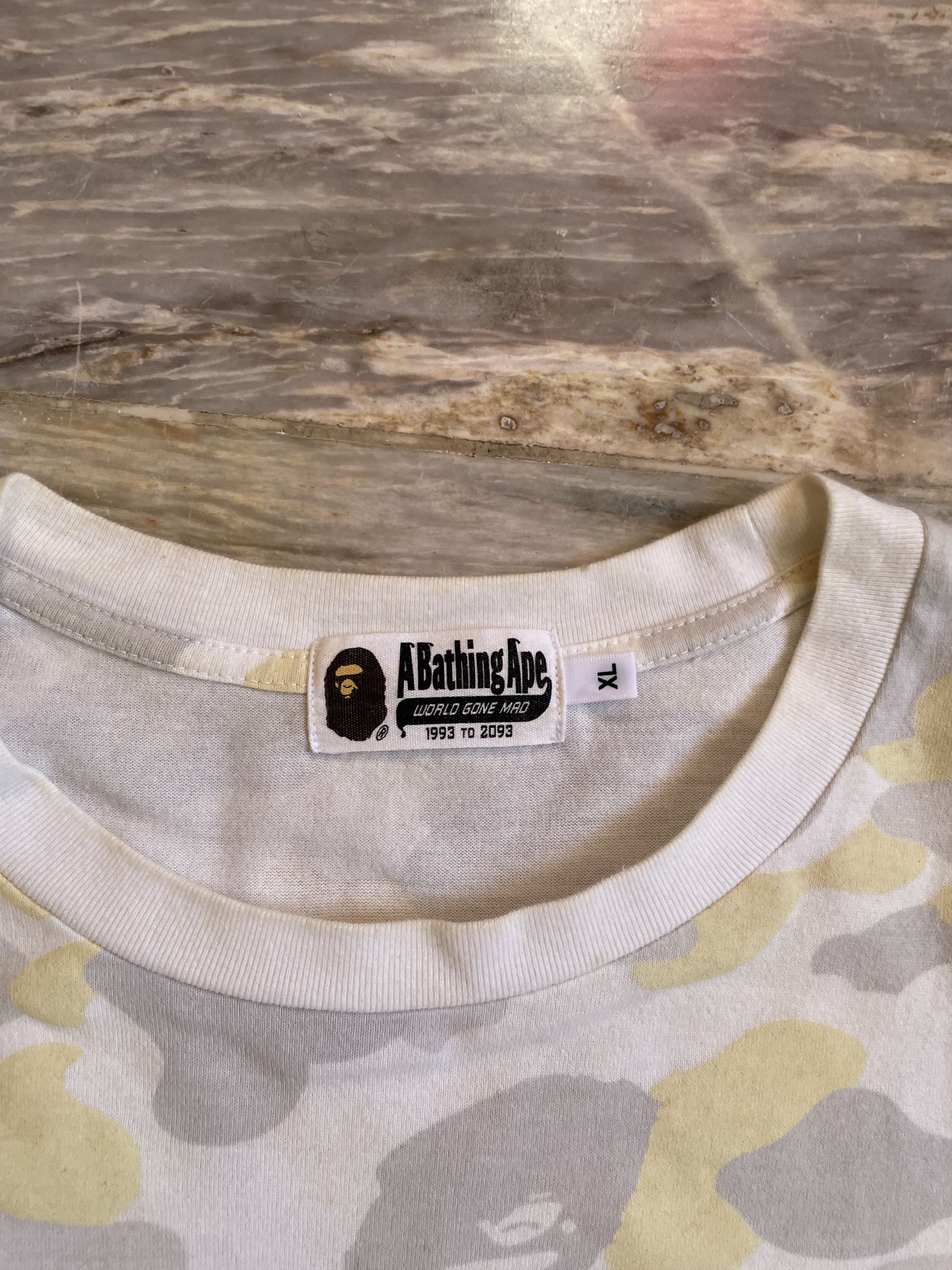 Bape Bape White Camo - GITD Shirt Size US XL / EU 56 / 4 - 6 Thumbnail
