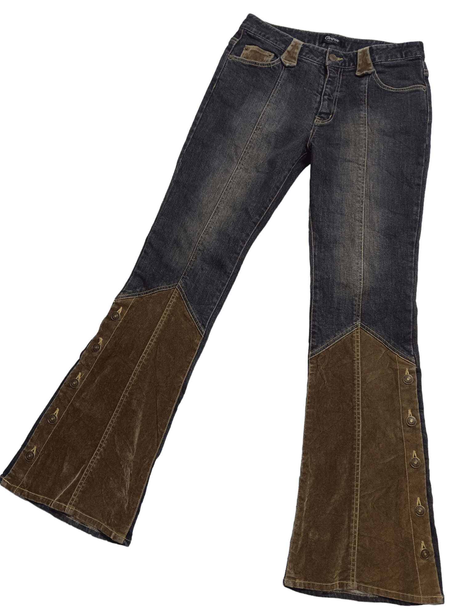If Six Was Nine Oririn Low Rise Skinny Punk Flare Jeans Size US 28 / EU 44 - 2 Thumbnail