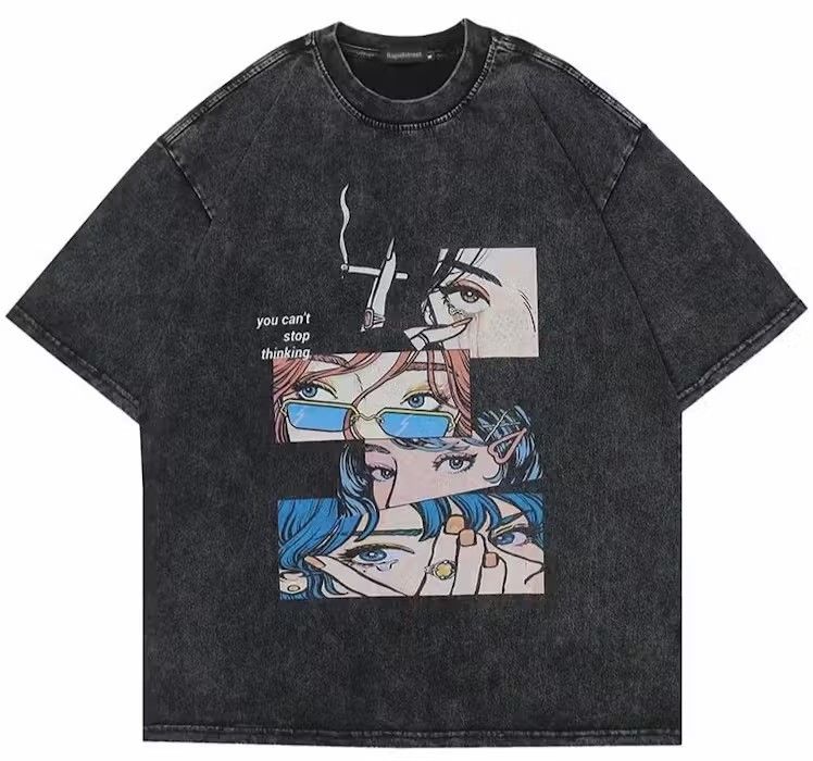Japanese Brand Oversized Distressed Japan Anime Eye Vintage Tshirt Size US L / EU 52-54 / 3 - 1 Thumbnail