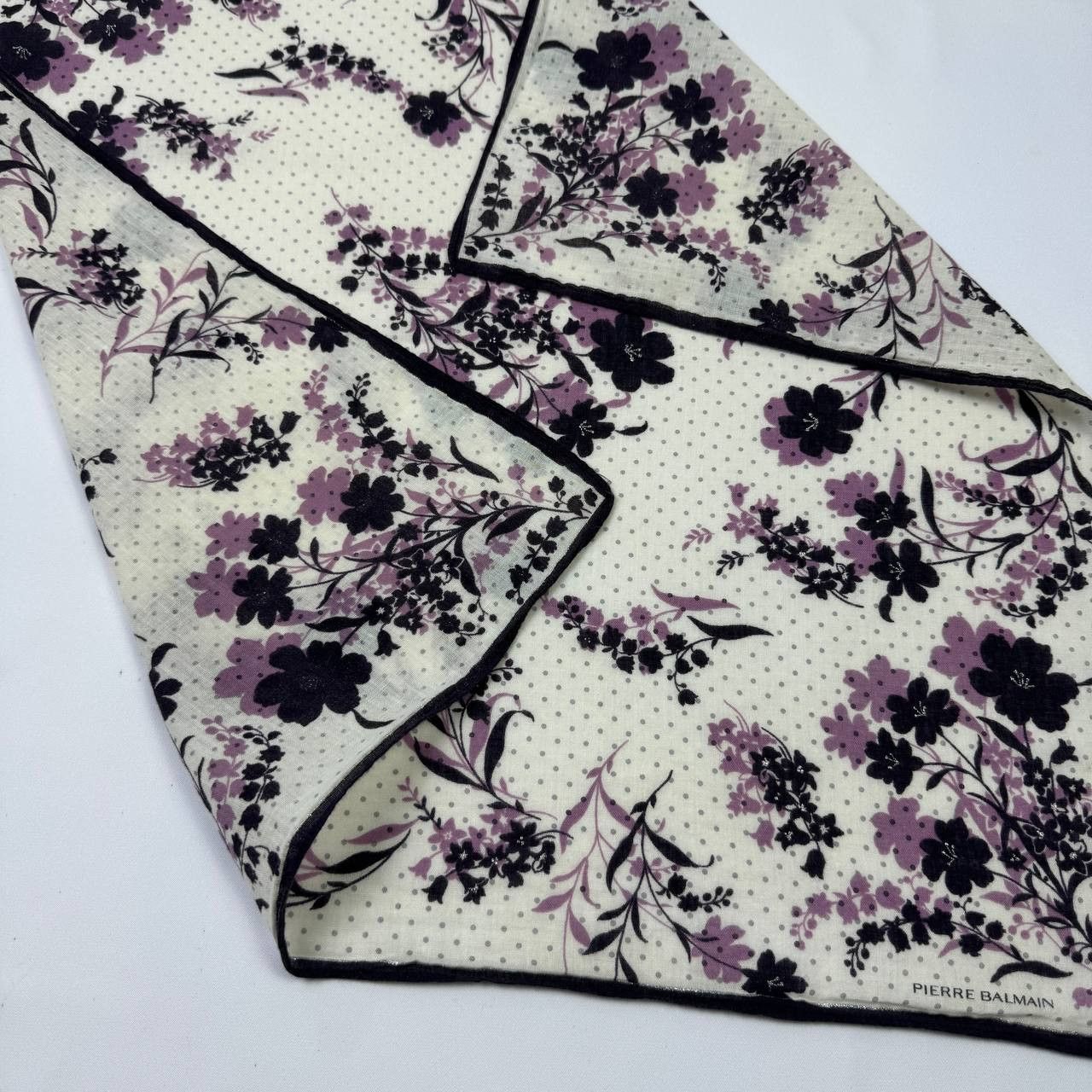 Pierre Balmain Vintage Pierre Balmain Pocket Square / Neckerchief – Floral Size ONE SIZE - 9 Thumbnail