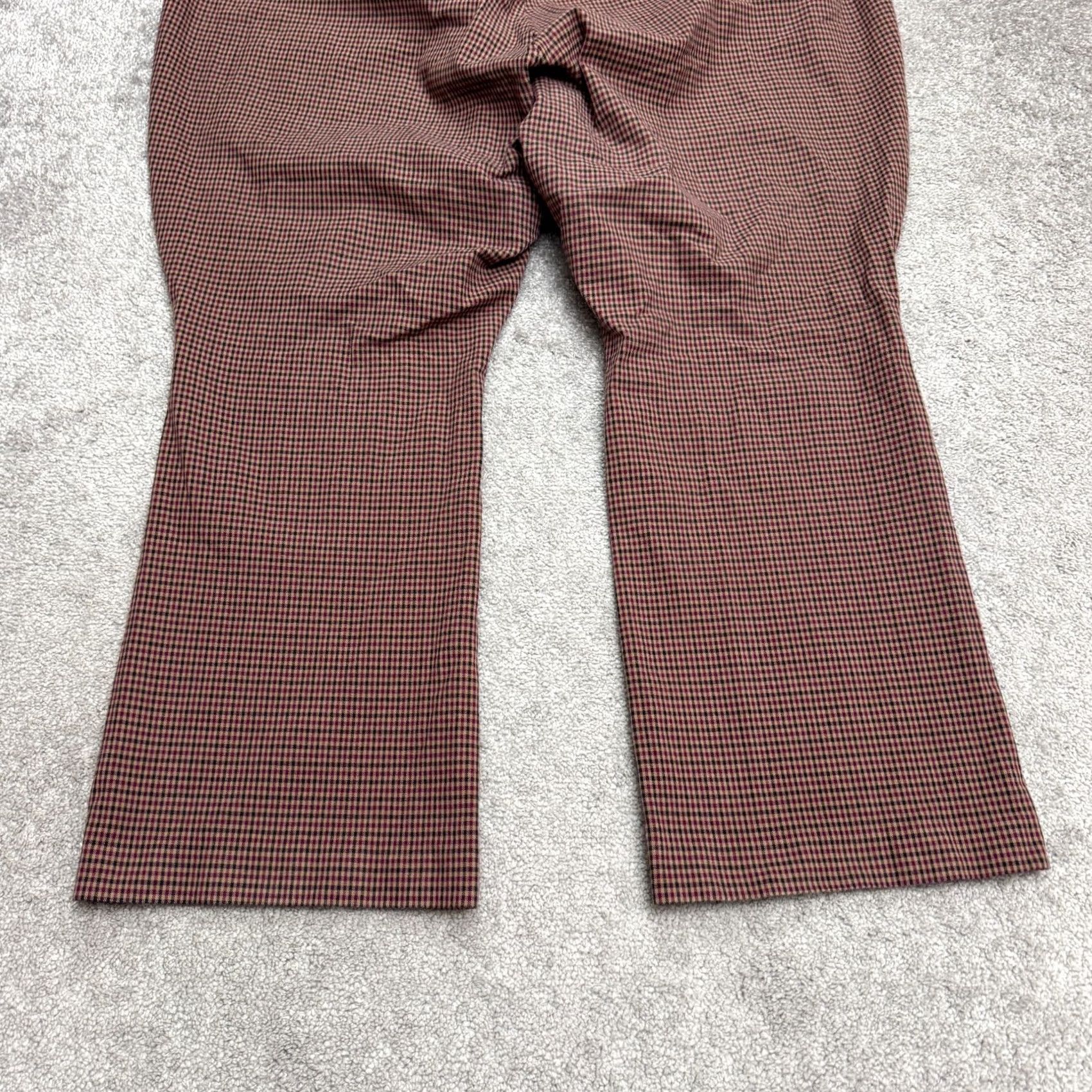 Old Navy Old Navy Brown Plaid High Rise Pixie Flare Pants 26W Women's Plus Twill Pockets Inseam 28" Size 26" / US 2 / IT 38 - 4 Thumbnail