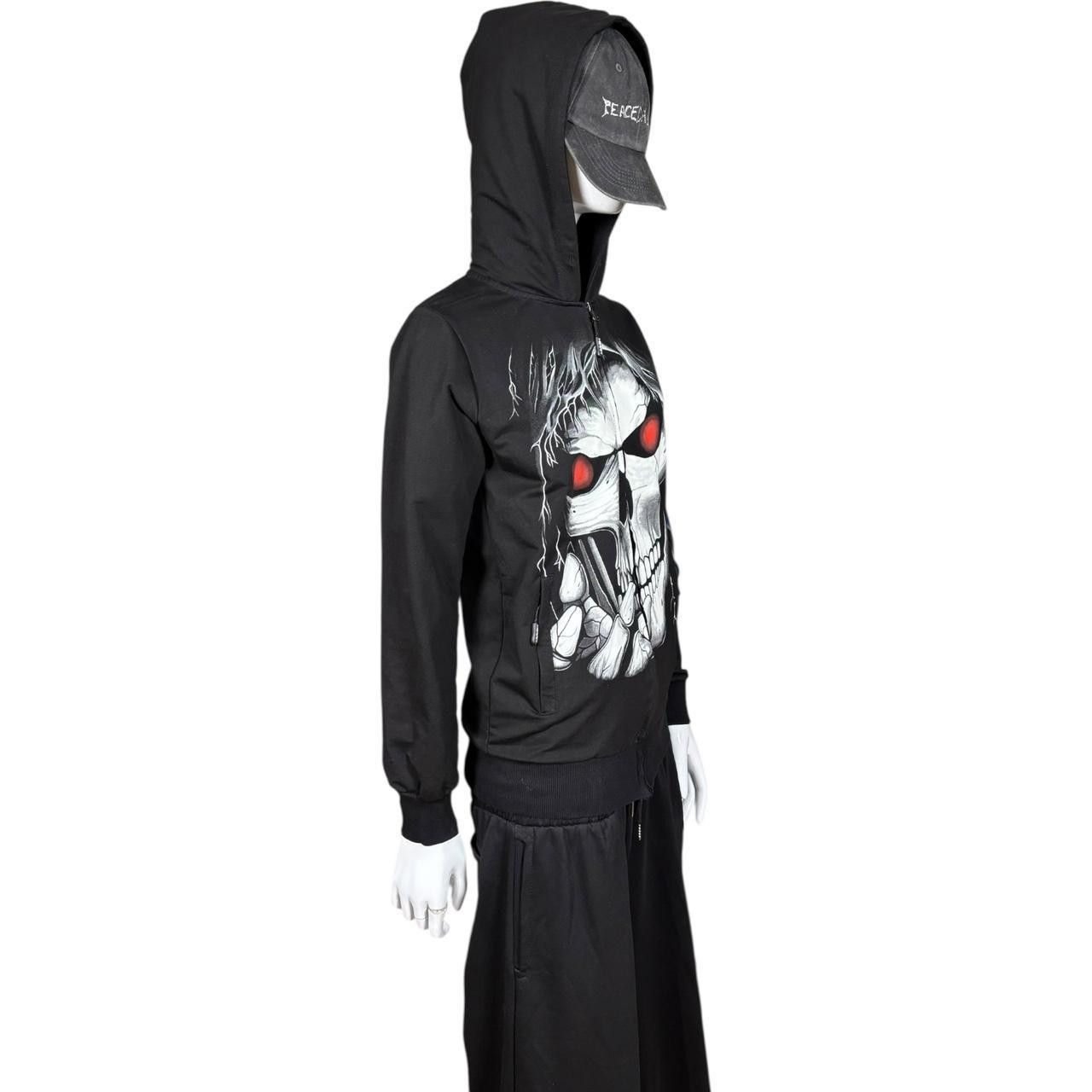 Japanese Brand Affliction-Style Gothic Skull Zip-Up Hoodie Size US S / EU 44-46 / 1 - 3 Thumbnail