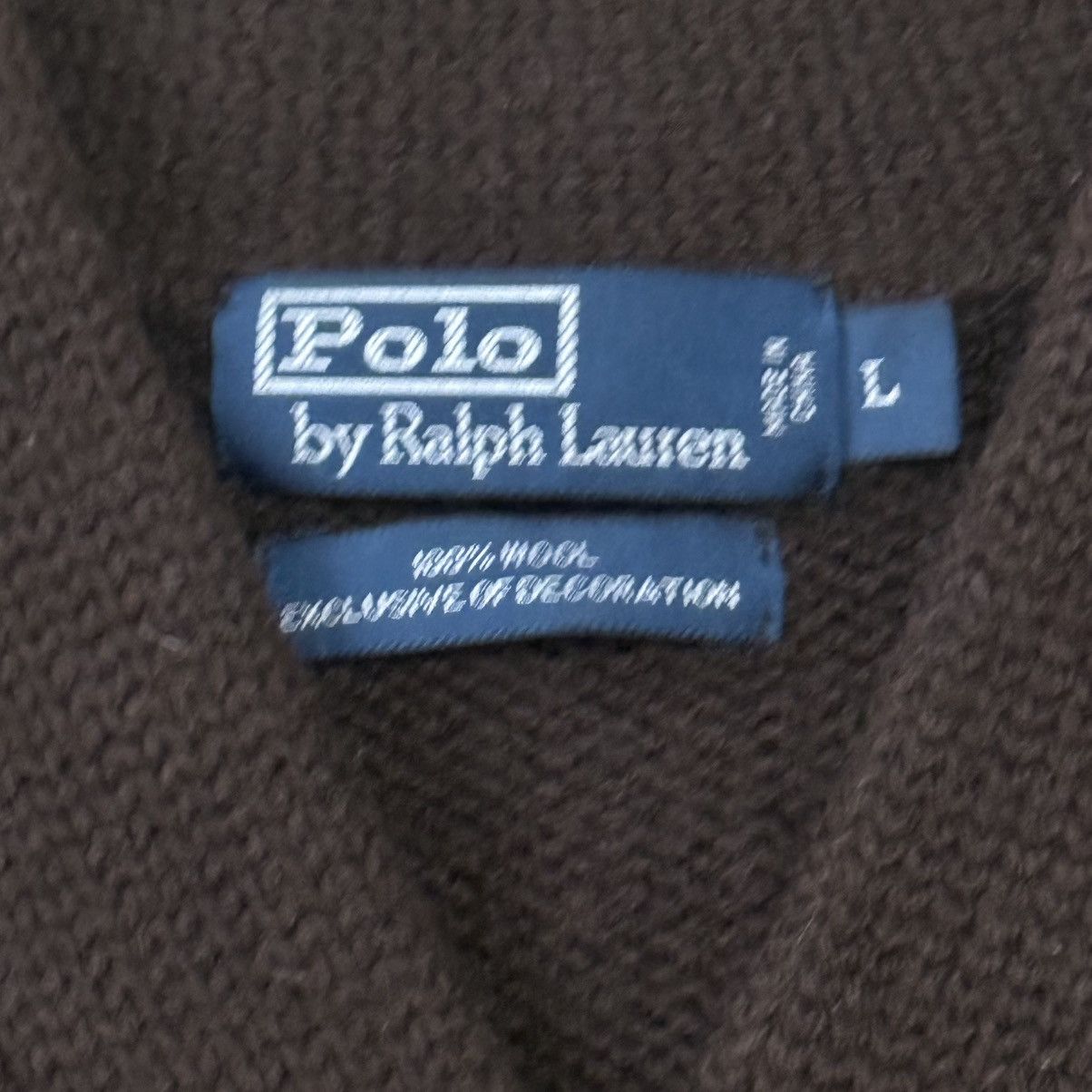 Polo Ralph Lauren Brown Polo Cardigan Size US L / EU 52-54 / 3 - 3 Thumbnail
