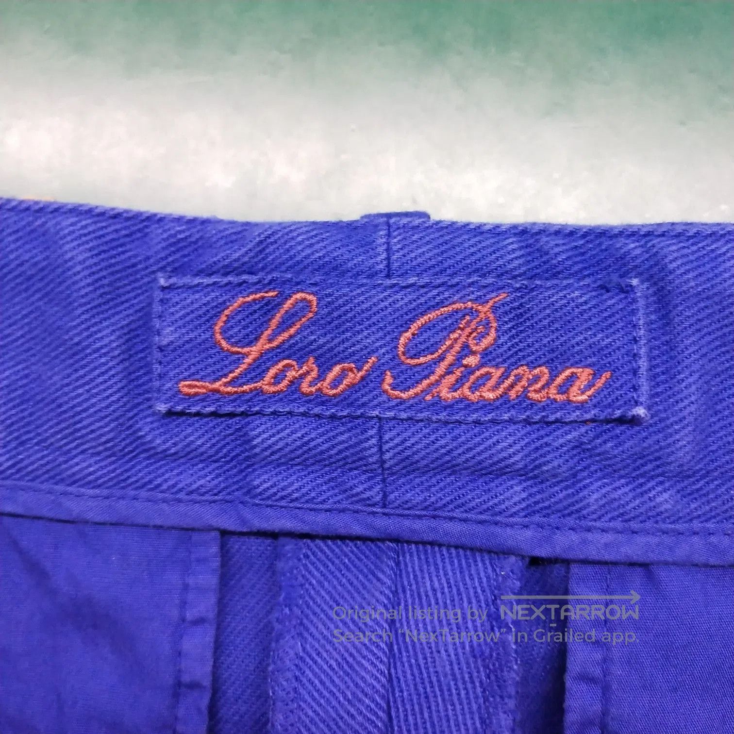 Loro Piana Loro Piana Blue Cotton-Linen Straight-Leg Pants M. Size US 36 / EU 52 - 5 Thumbnail