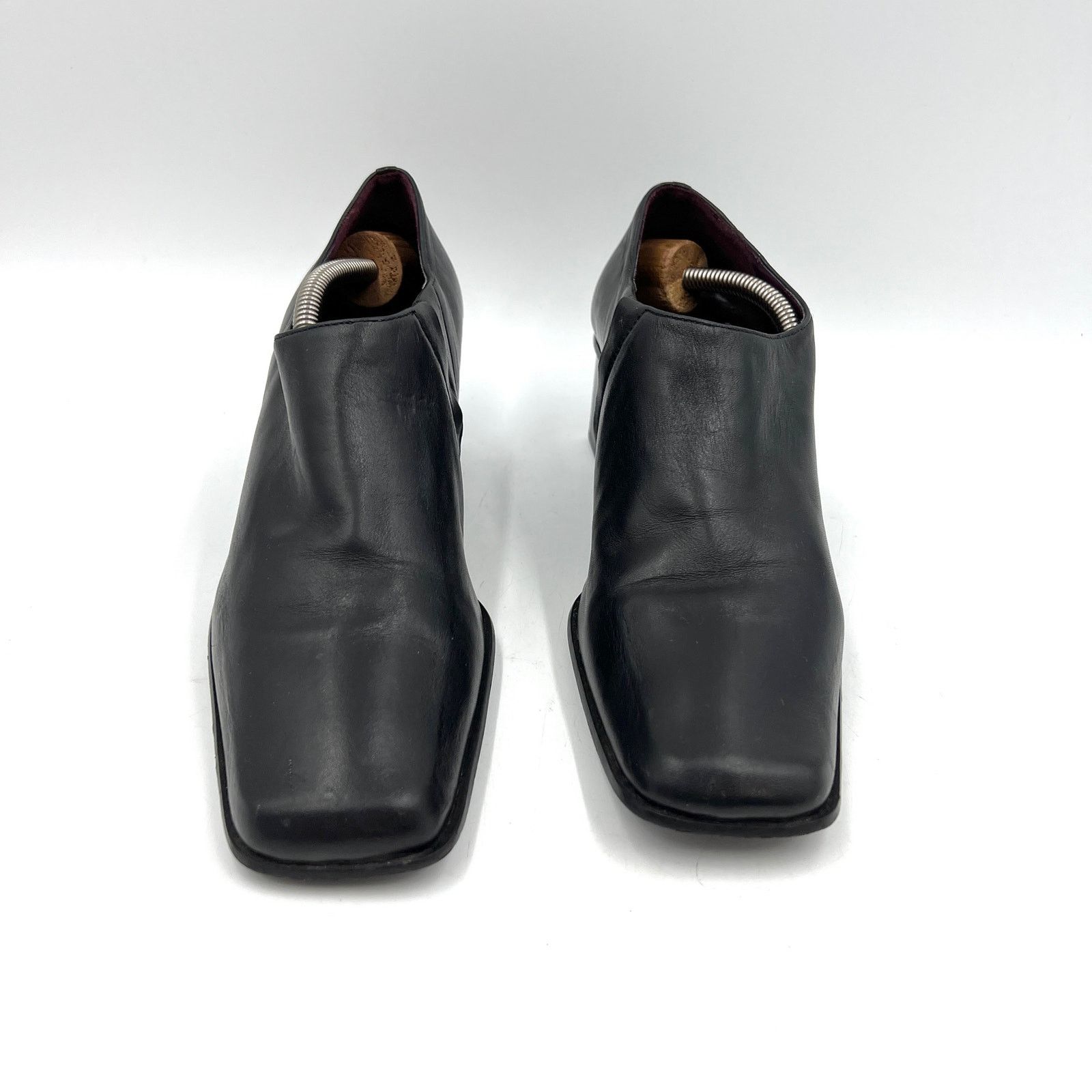 Nine West Vintage 90s Nine West Leather Pump Block Heel Square Toe Size US 8.5 / IT 38.5 - 2 Thumbnail