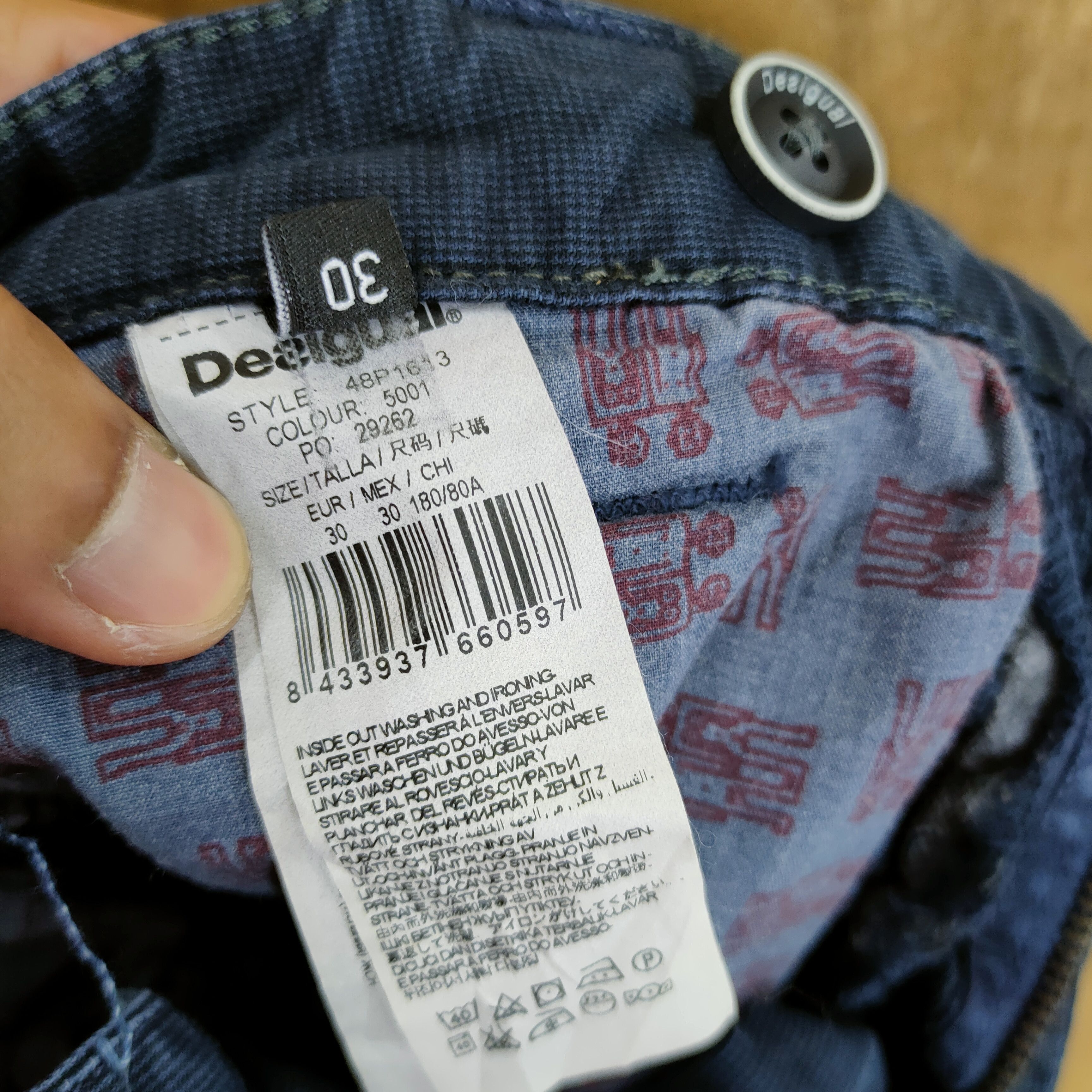Desigual DESIGUAL DARK BLUE SKINNY CARGO PANTS Size US 30 / EU 46 - 12 Thumbnail