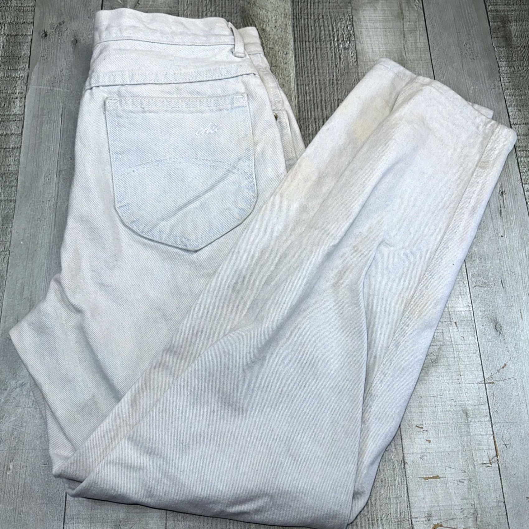 Vintage VINTAGE CHIC High Rise Mom Jeans Womens 12 Blue 100% Cotton Denim Tapered Leg ZIP Closure Pockets Jeans Mens Women Girls Boys Size 30" / US 8 / IT 44 - 4 Thumbnail