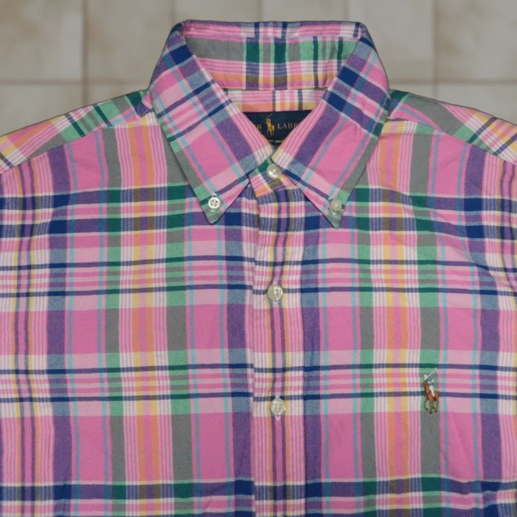 Ralph Lauren Shirt Mens Small Pink Classic Fit Short Sleeve Button Down NWT