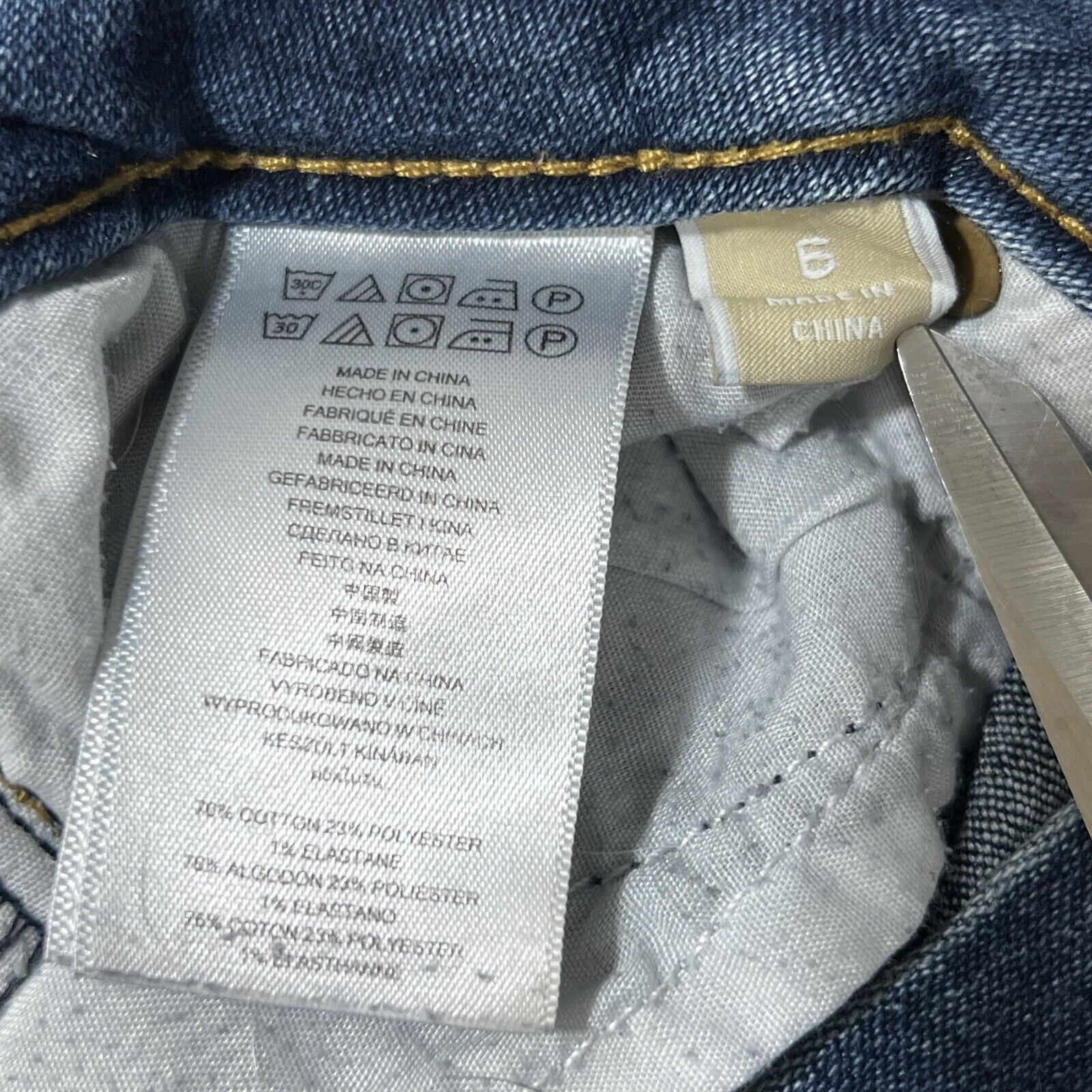 Michael Kors Michael Kors 6 Straight Leg Low Rise Blue Denim Jeans Size 29" - 4 Thumbnail
