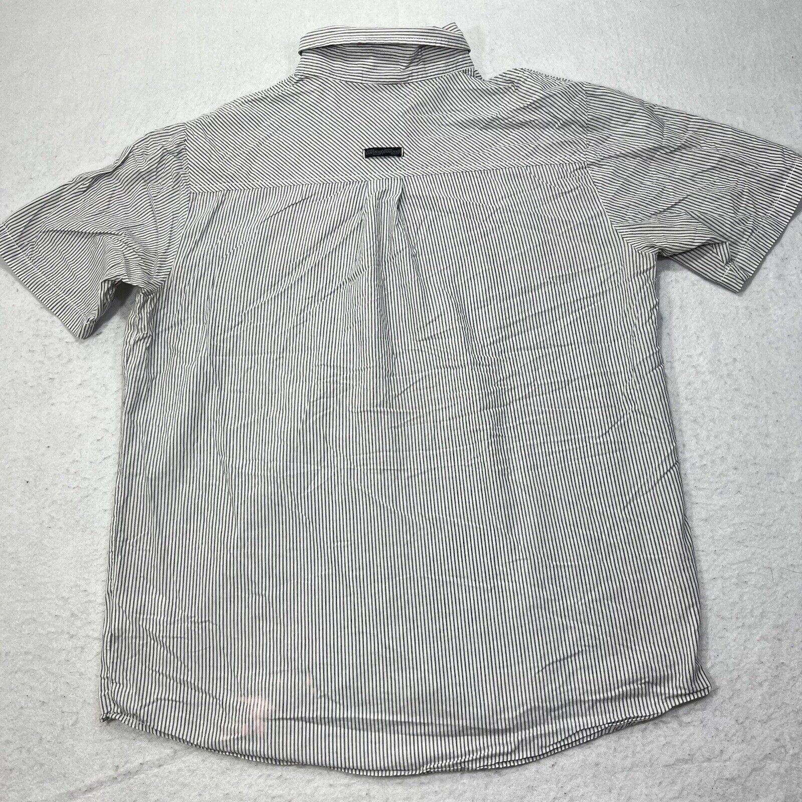 Vans VANS Off The Wall Button Down White Gray Striped Shirt Size US M / EU 48-50 / 2 - 10 Thumbnail
