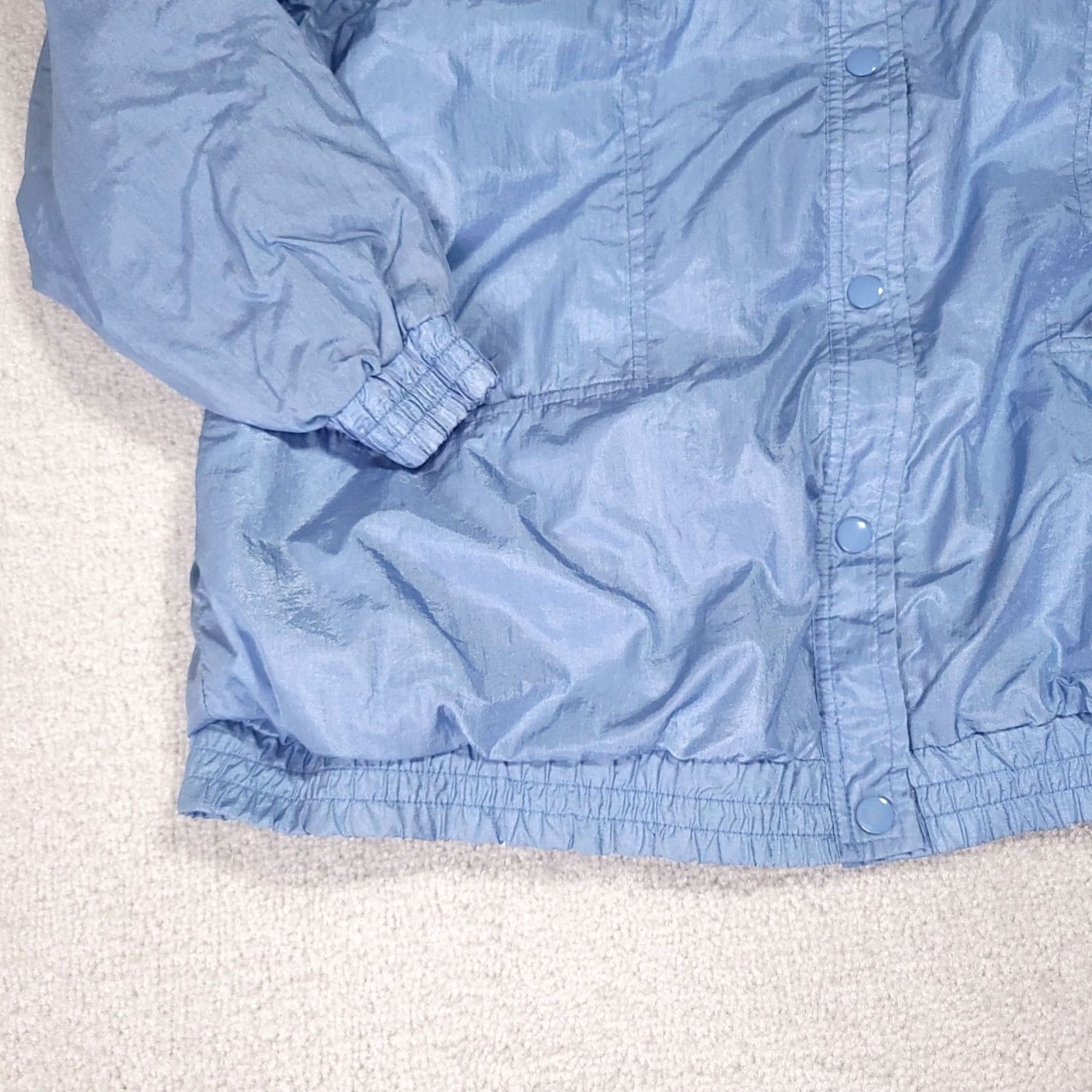 Tudor VINTAGE Tudor Court by Haband Lined Windbreaker Jacket Women XL Light Blue 80s Fall Winter Spring Casual Travel Windbreaker Size XL / US 12-14 / IT 48-50 - 5 Thumbnail