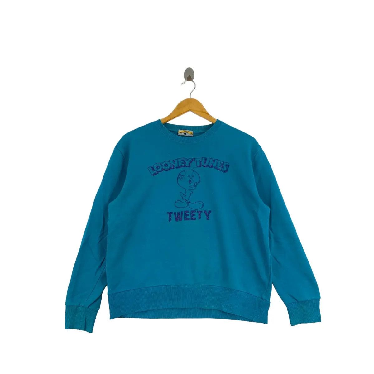 Warner Bros Vintage 90s LOONEY TUNES TWEETY Character Print Blue Size US M / EU 48-50 / 2 - 1 Thumbnail