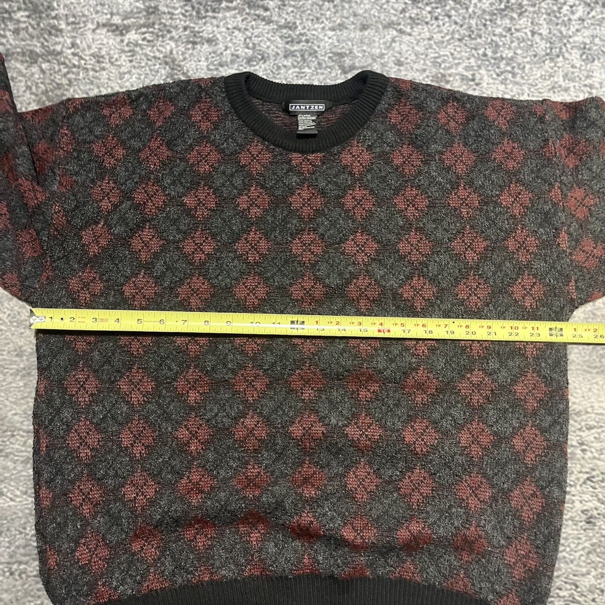 Jantzen Vintage 90s Janzten Geometric Pattern Grandpa Sweater XL Size US XL / EU 56 / 4 - 6 Thumbnail