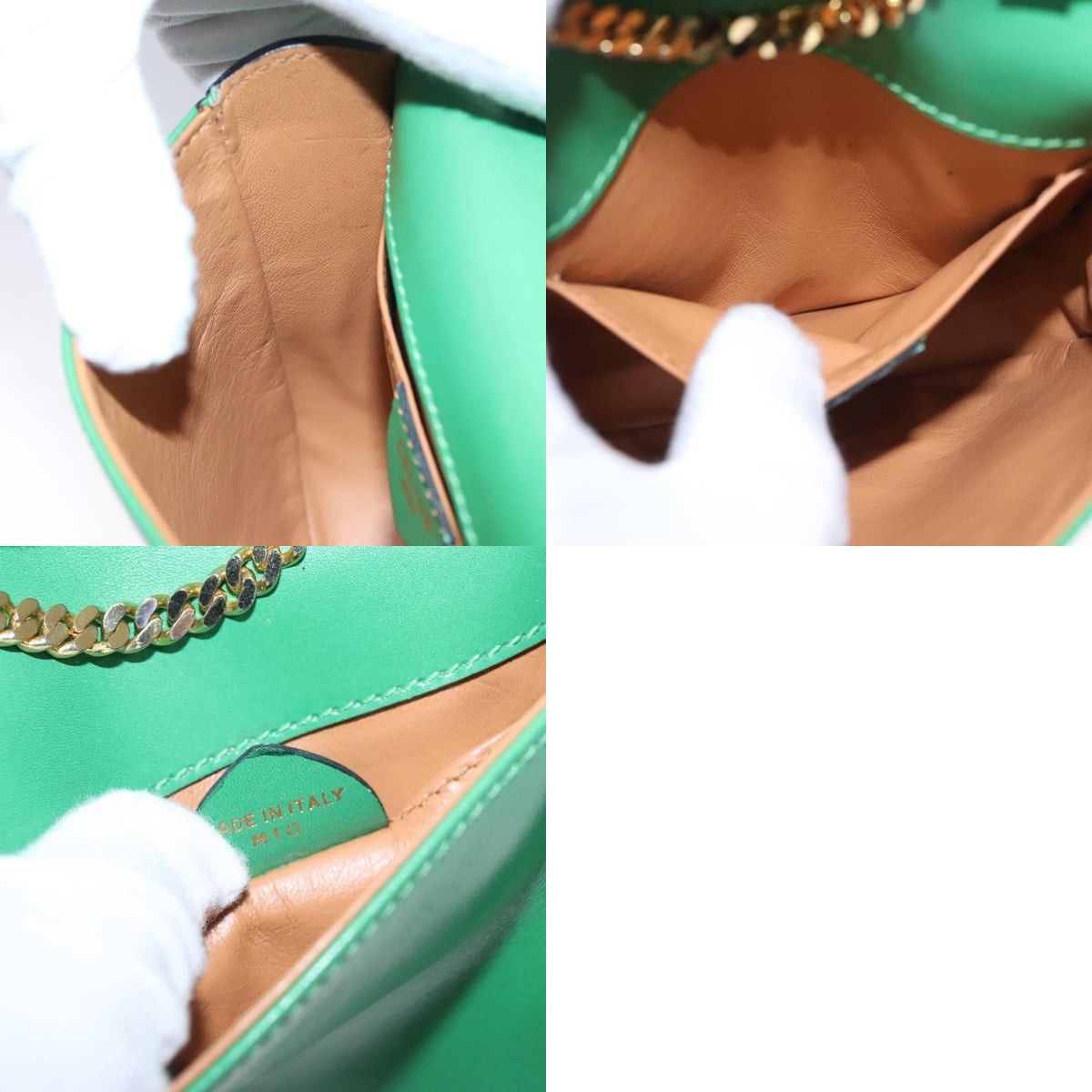 Celine CELINE Shoulder Bag Leather Green Gold Size ONE SIZE - 12 Thumbnail